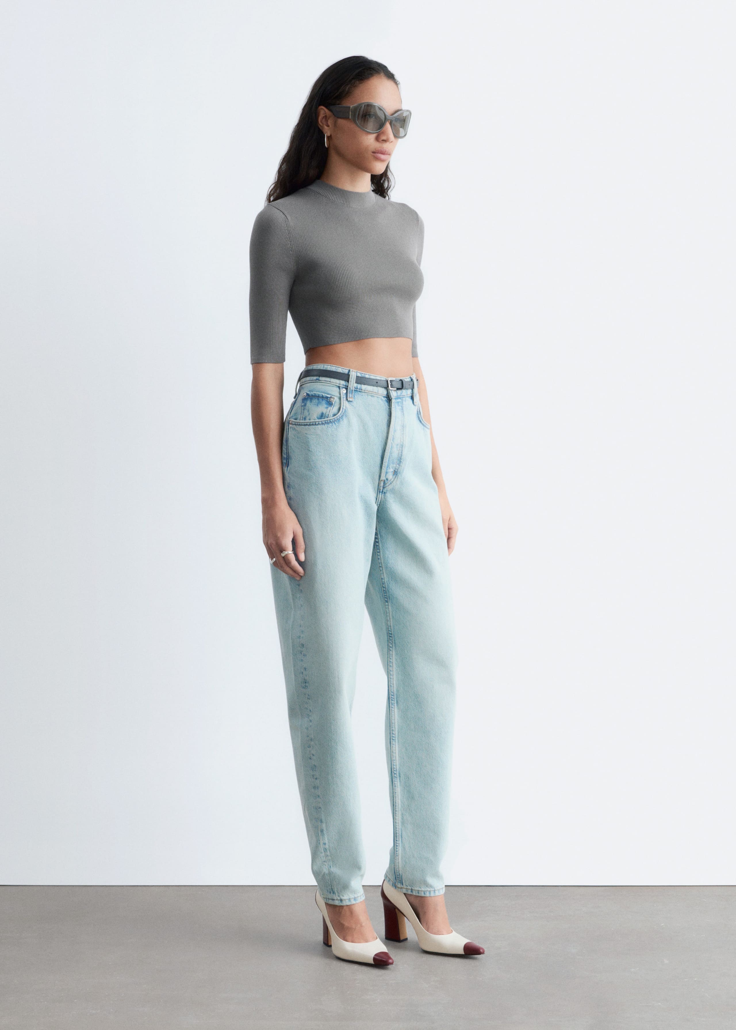 Image of Slim-Fit Cropped T-Shirt