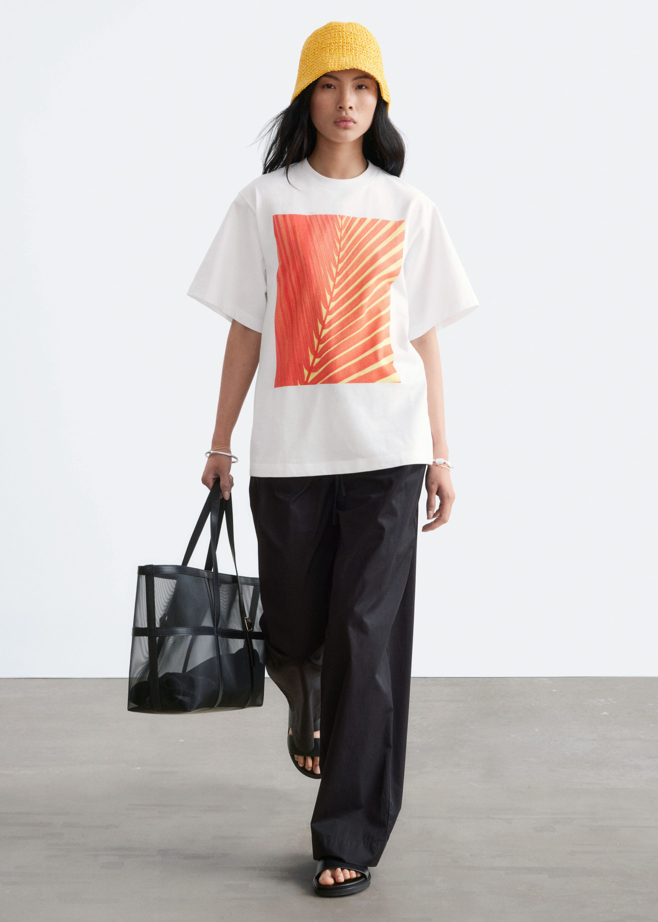 T-shirt imprimé et décontracté - Blanc/Imprimé - Lookbook