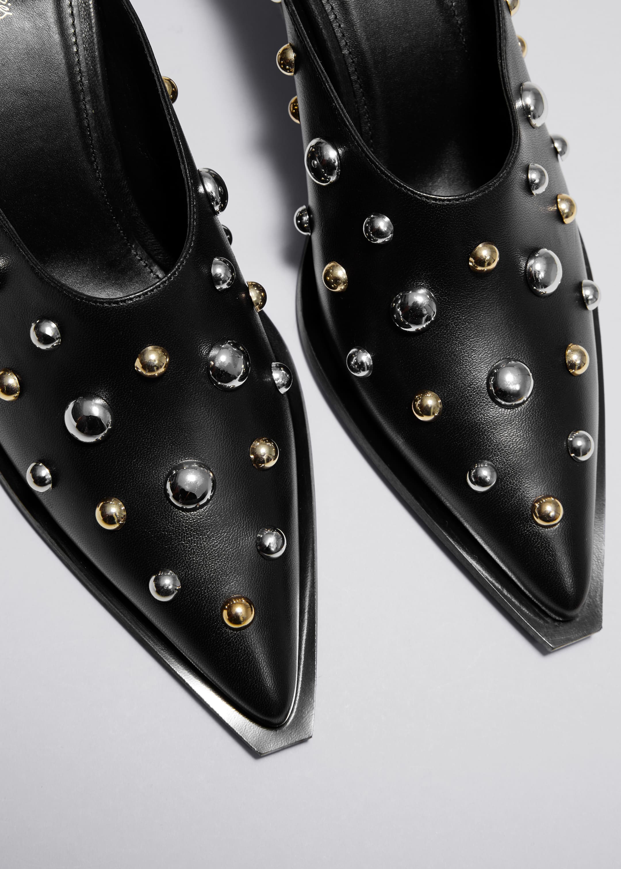 View larger image: Studded Leather Mules - Black - Ladies | H&M GB 4