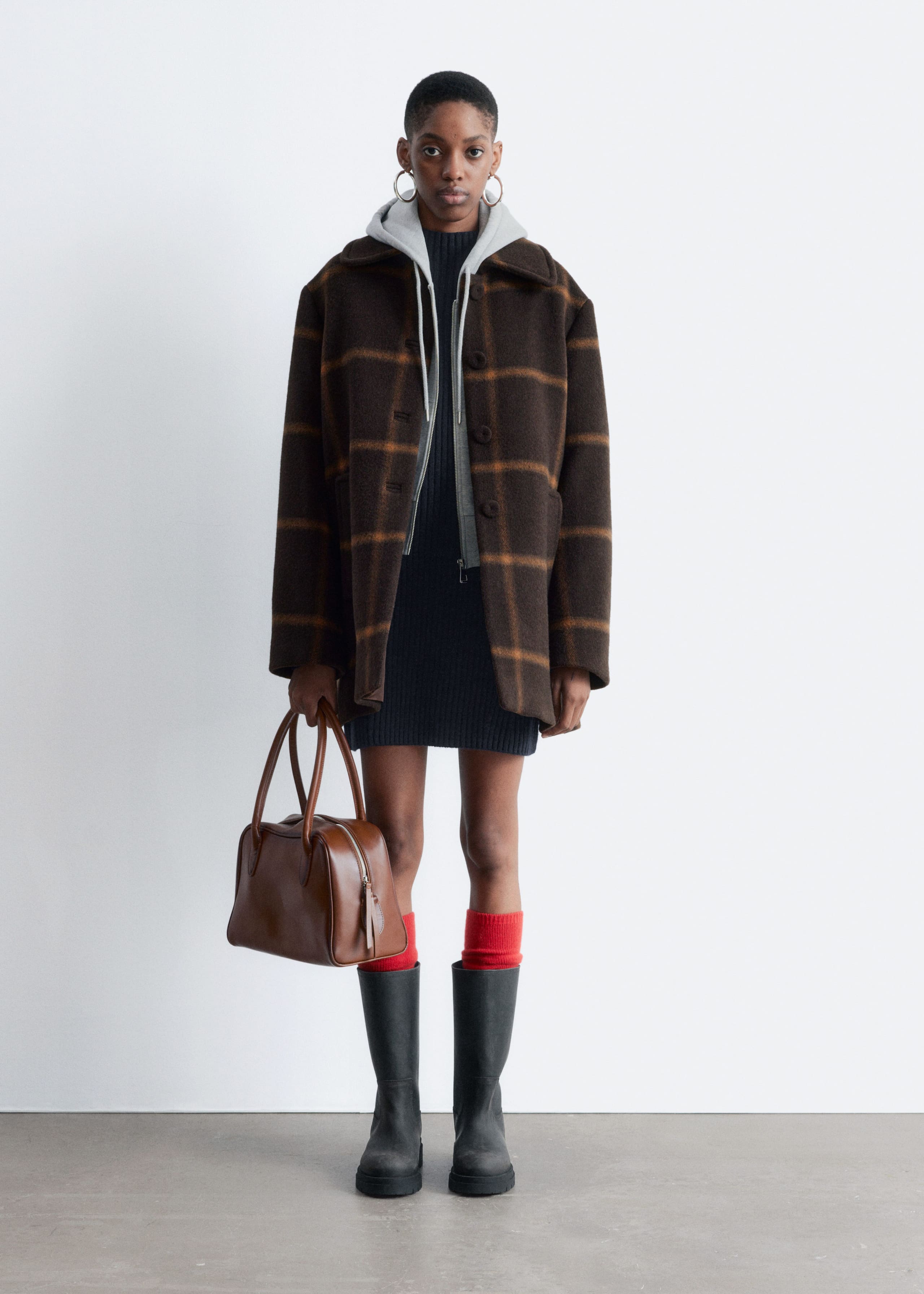 Image of A-line Wool Coat