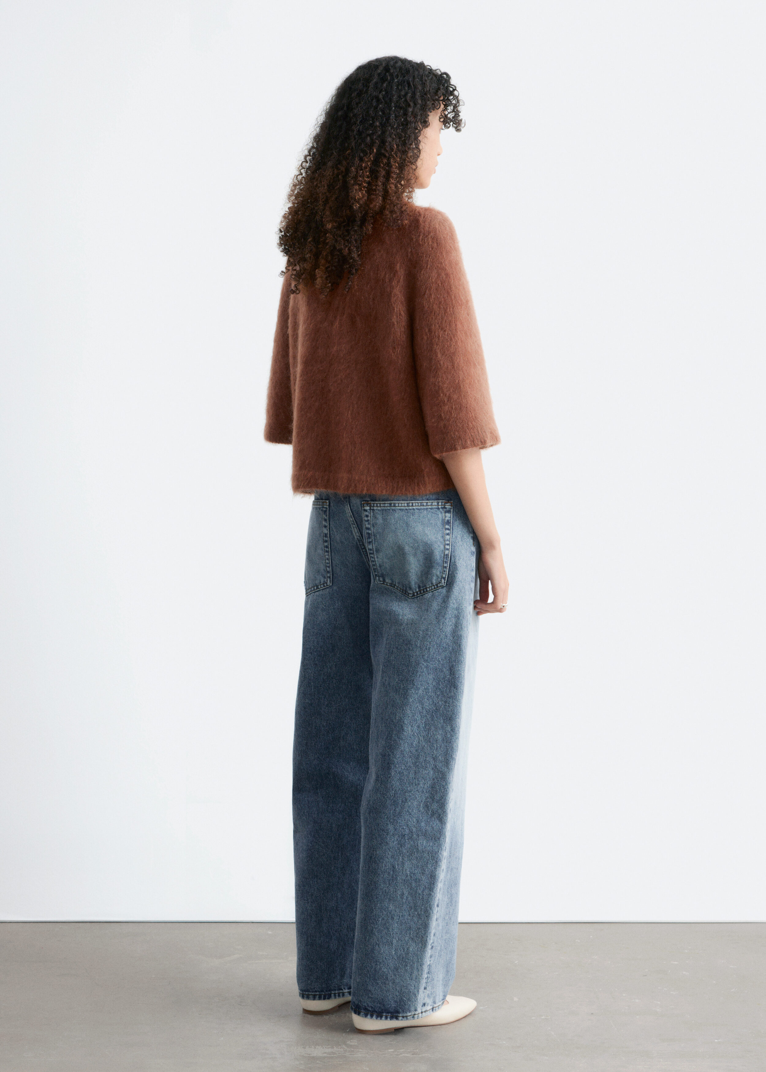 Mohair-Blend Knitted T-shirt - Brown - & Other Stories US