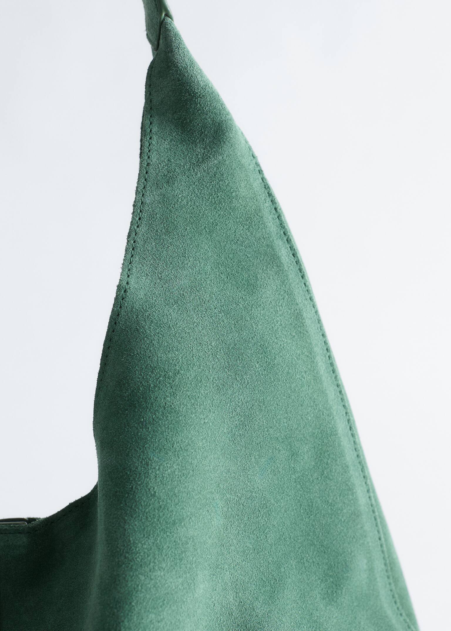 Classic Suede Tote Bag - Green/Rust - 2