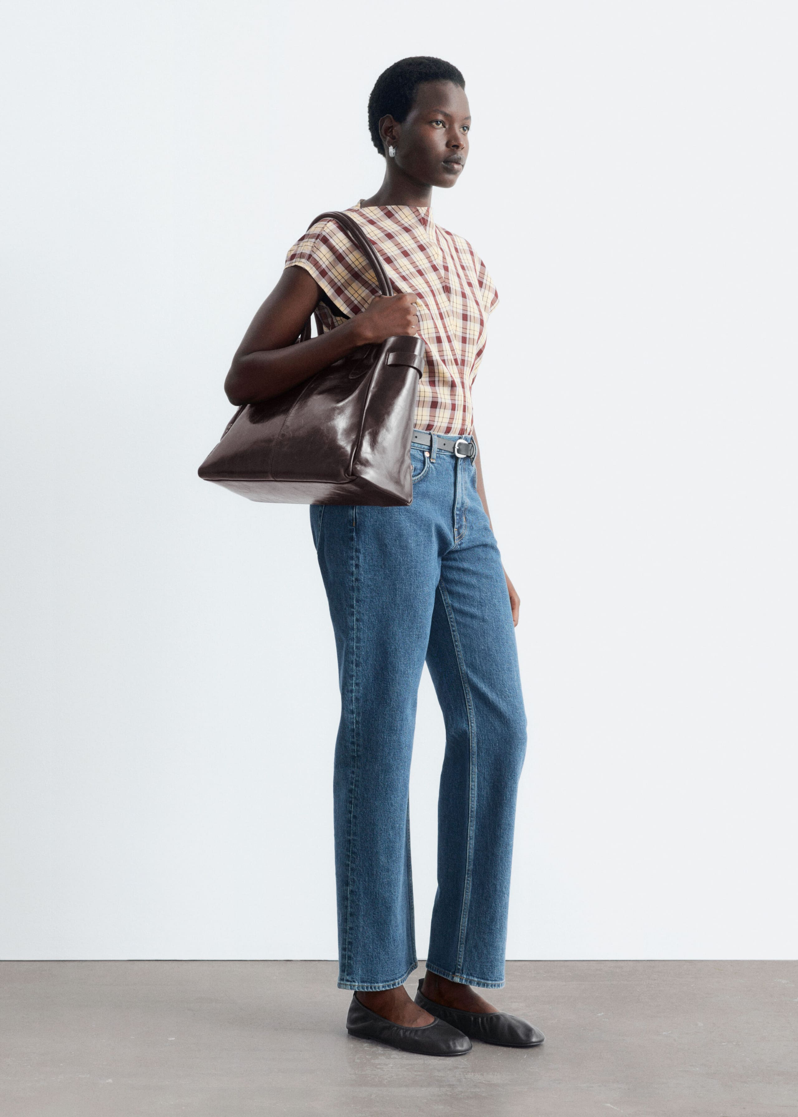 Cropped Slim-Leg Jeans - Mid Blue - Lookbook