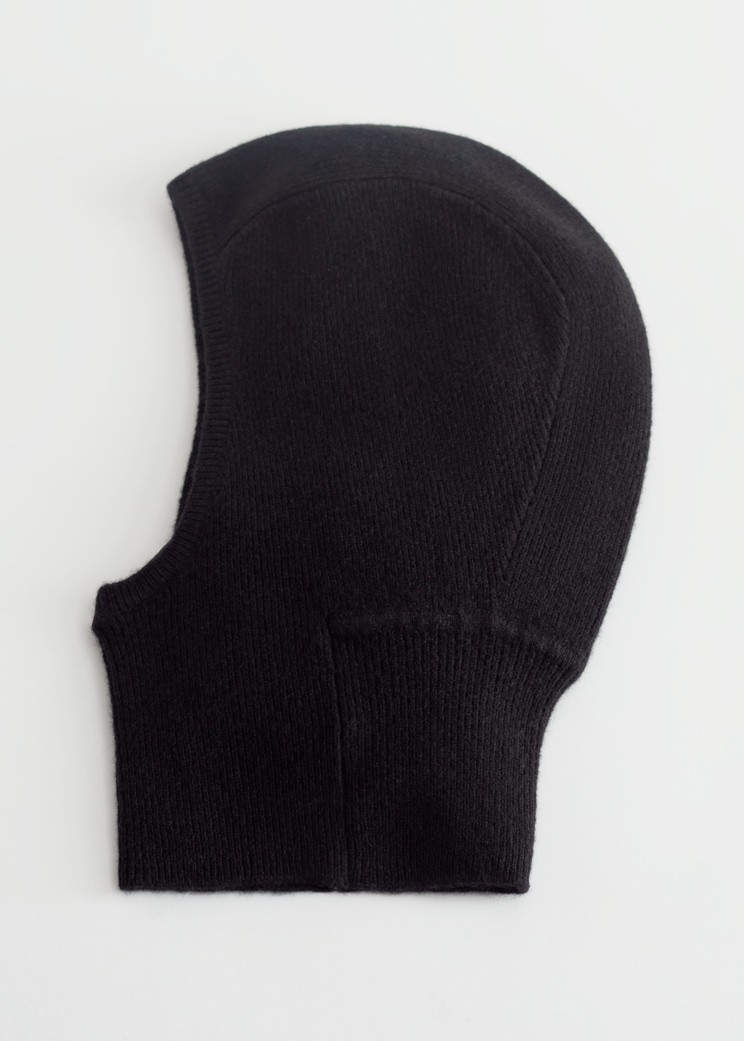 Cashmere Knitted Hood - Black - Still Life