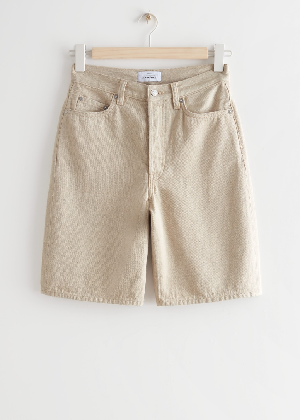 Spark Cut Denim Shorts - Sand - Natura morta