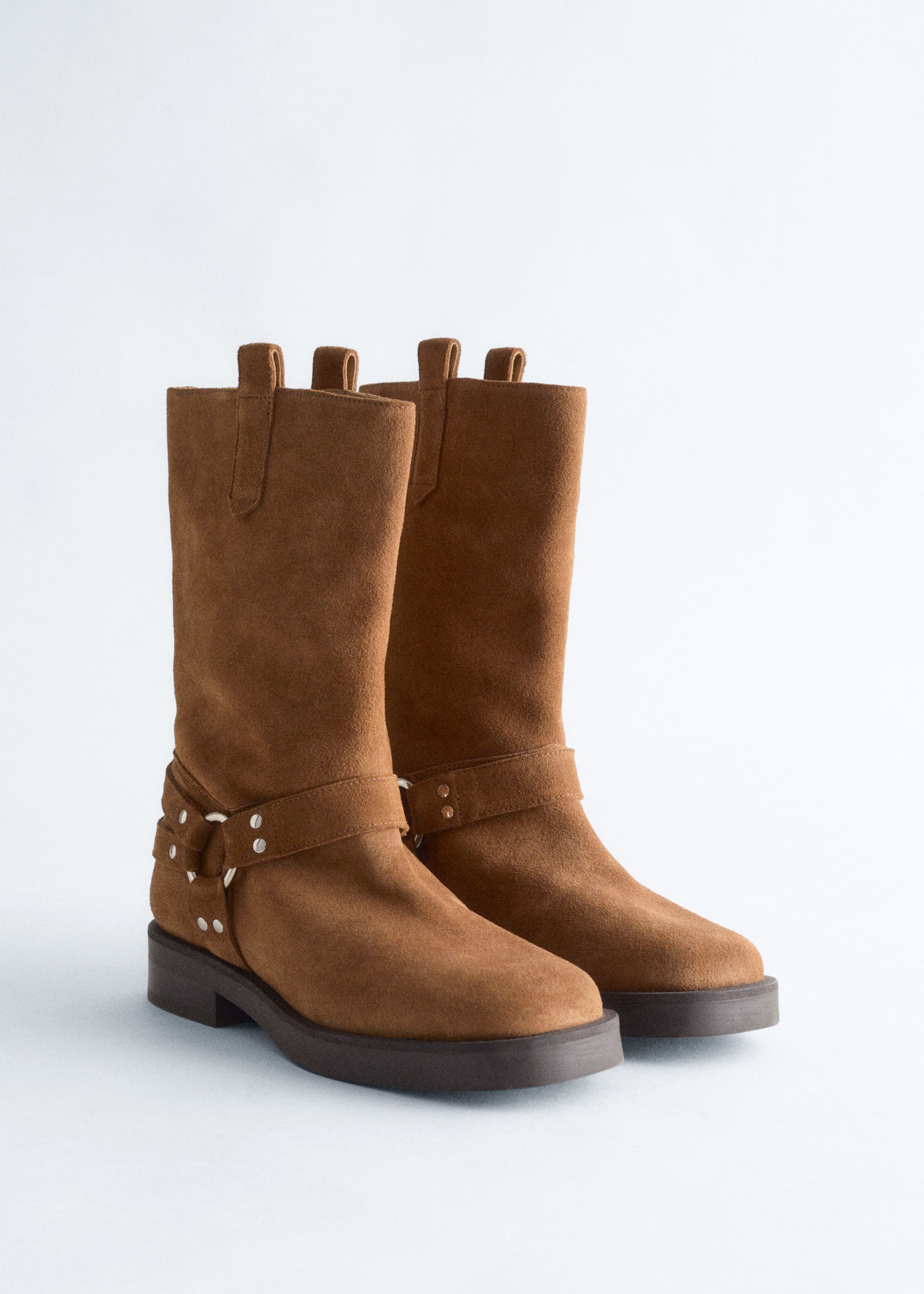 Image of Suede Biker Boots
