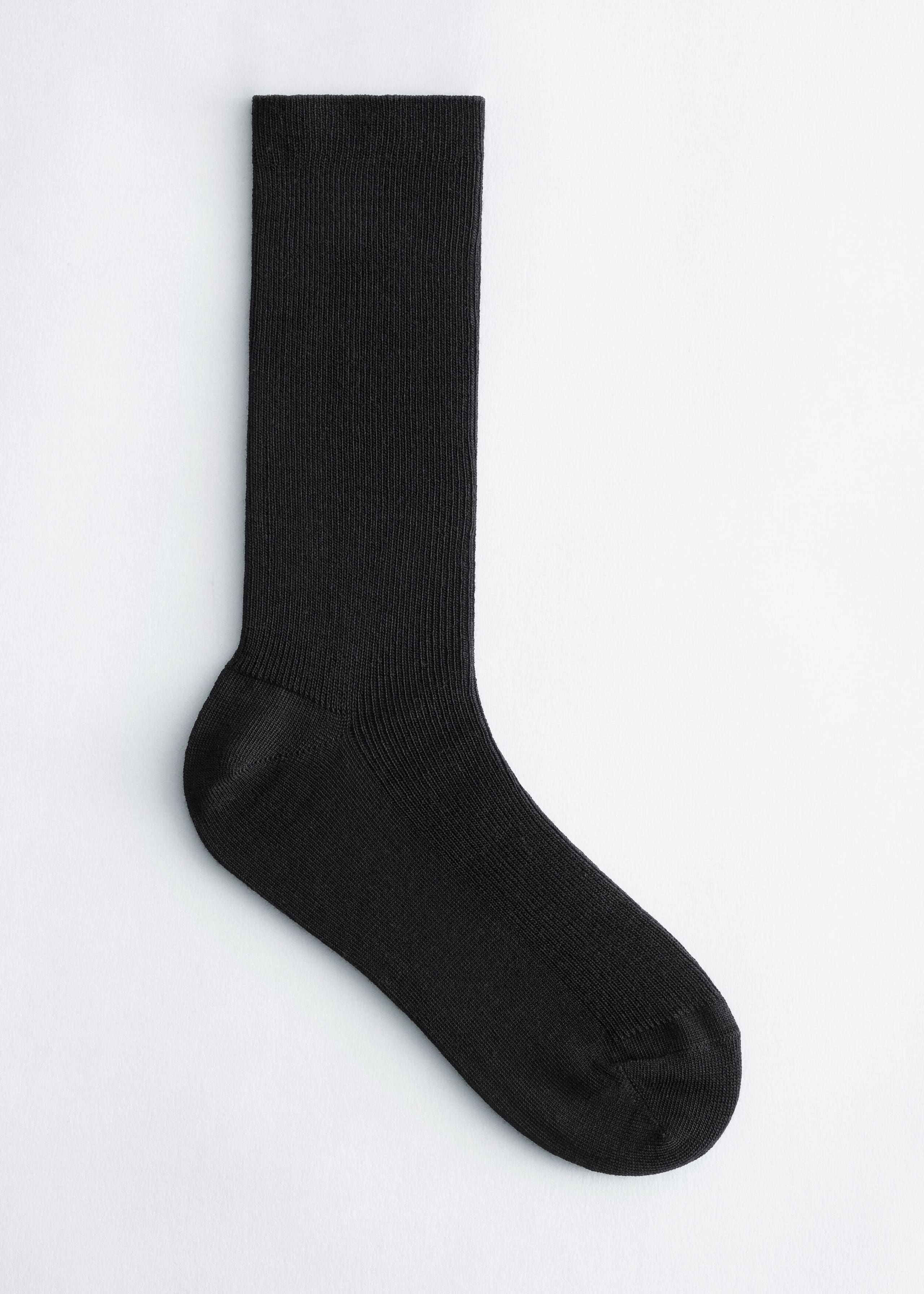 Wool-Blend Socks - Black - Still Life