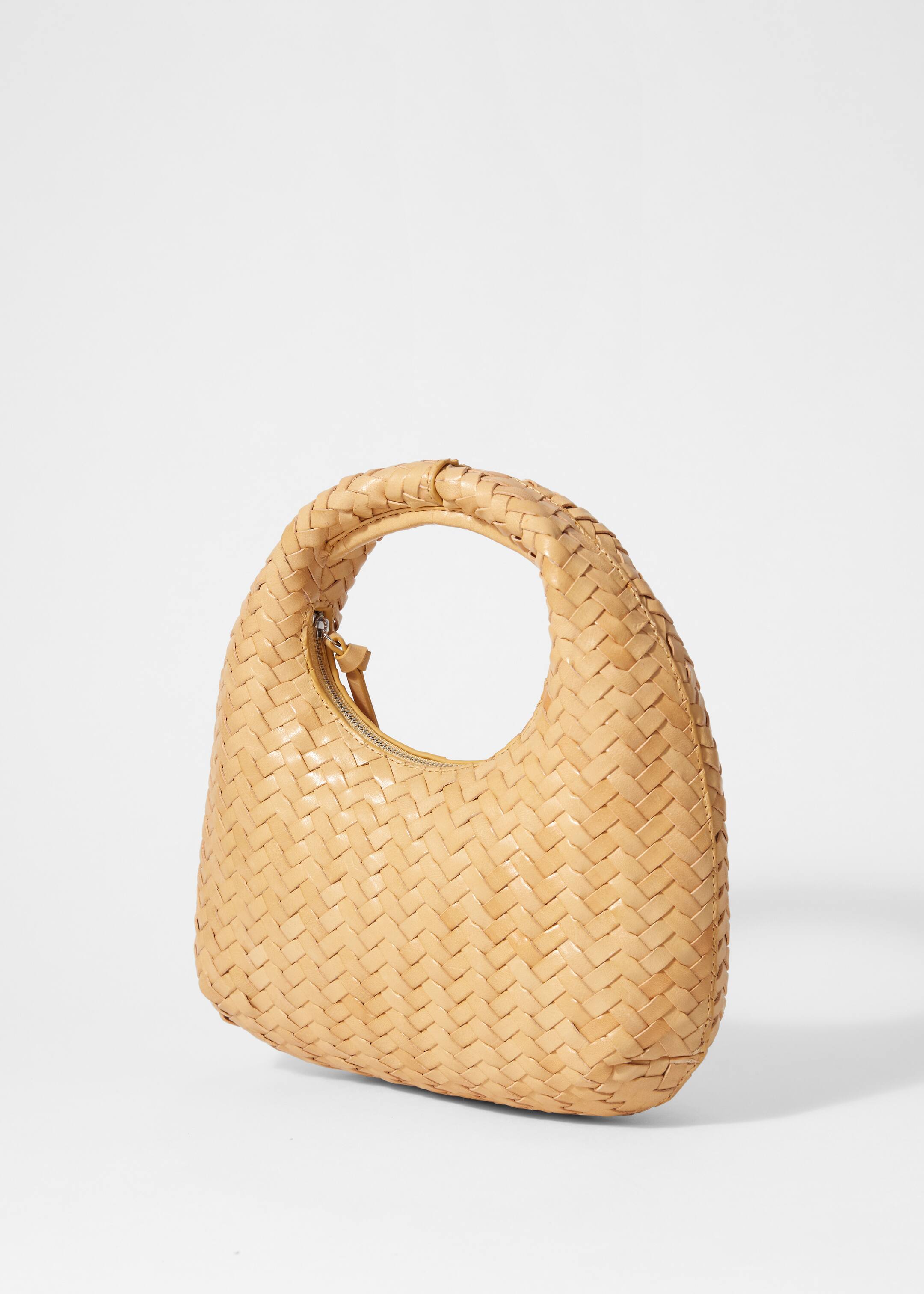 Ver imagem maior: Bolsa pequena de pele entrançada - Amarelo - SENHORA | H&M PT 4