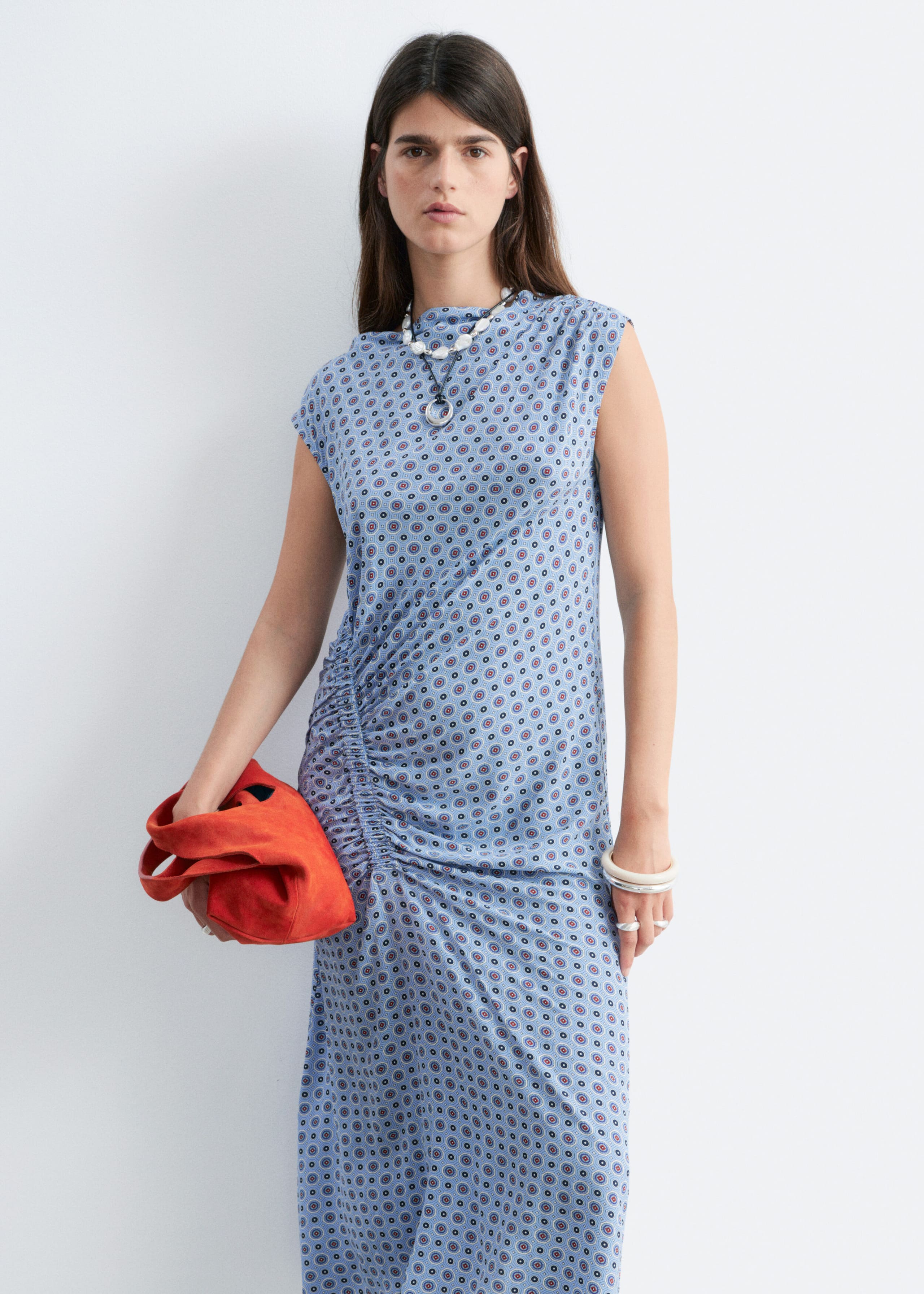 Image of Boat-Neck Midi Dress
