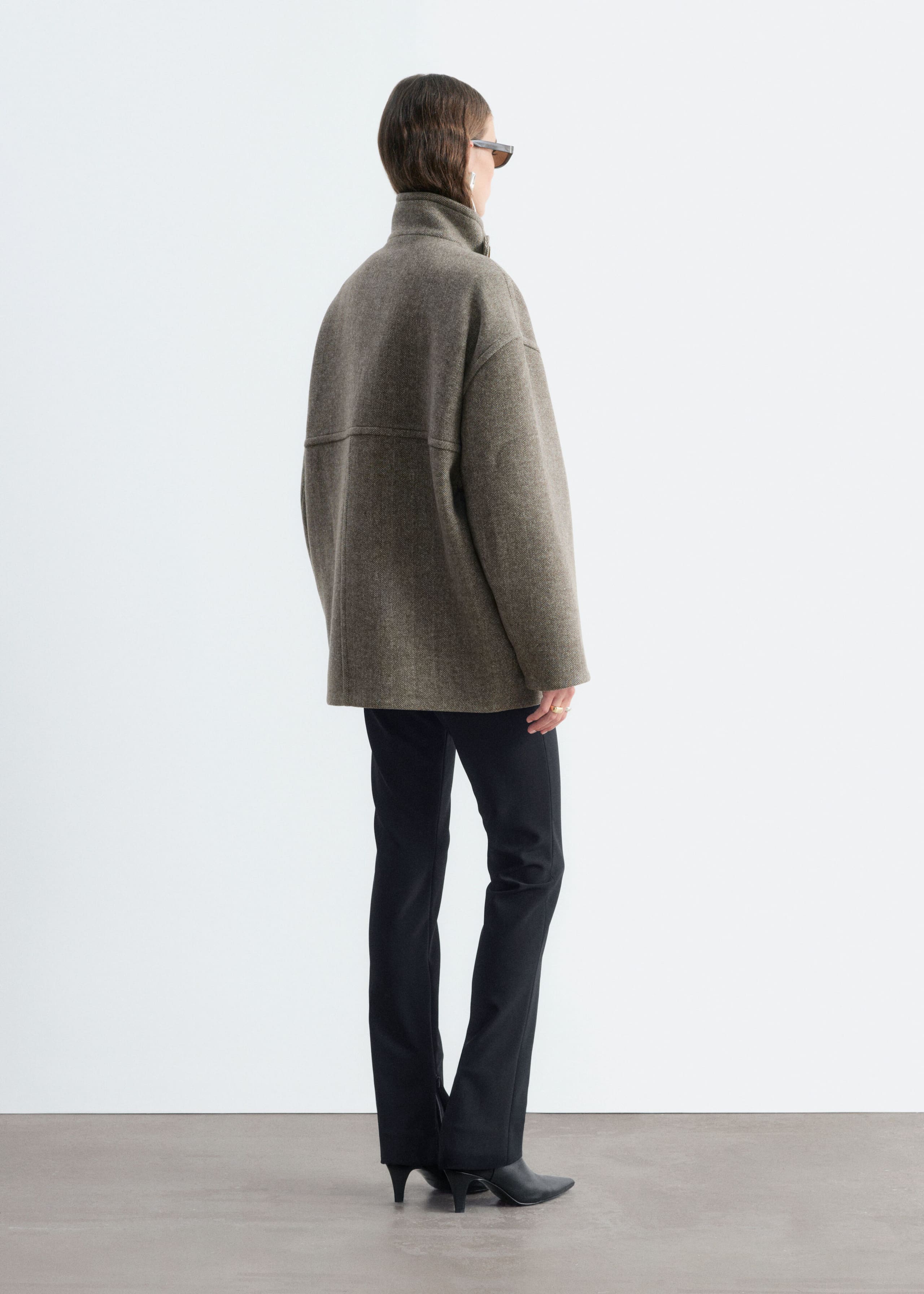 Herringbone Coat - Dark Mole - Lookbook