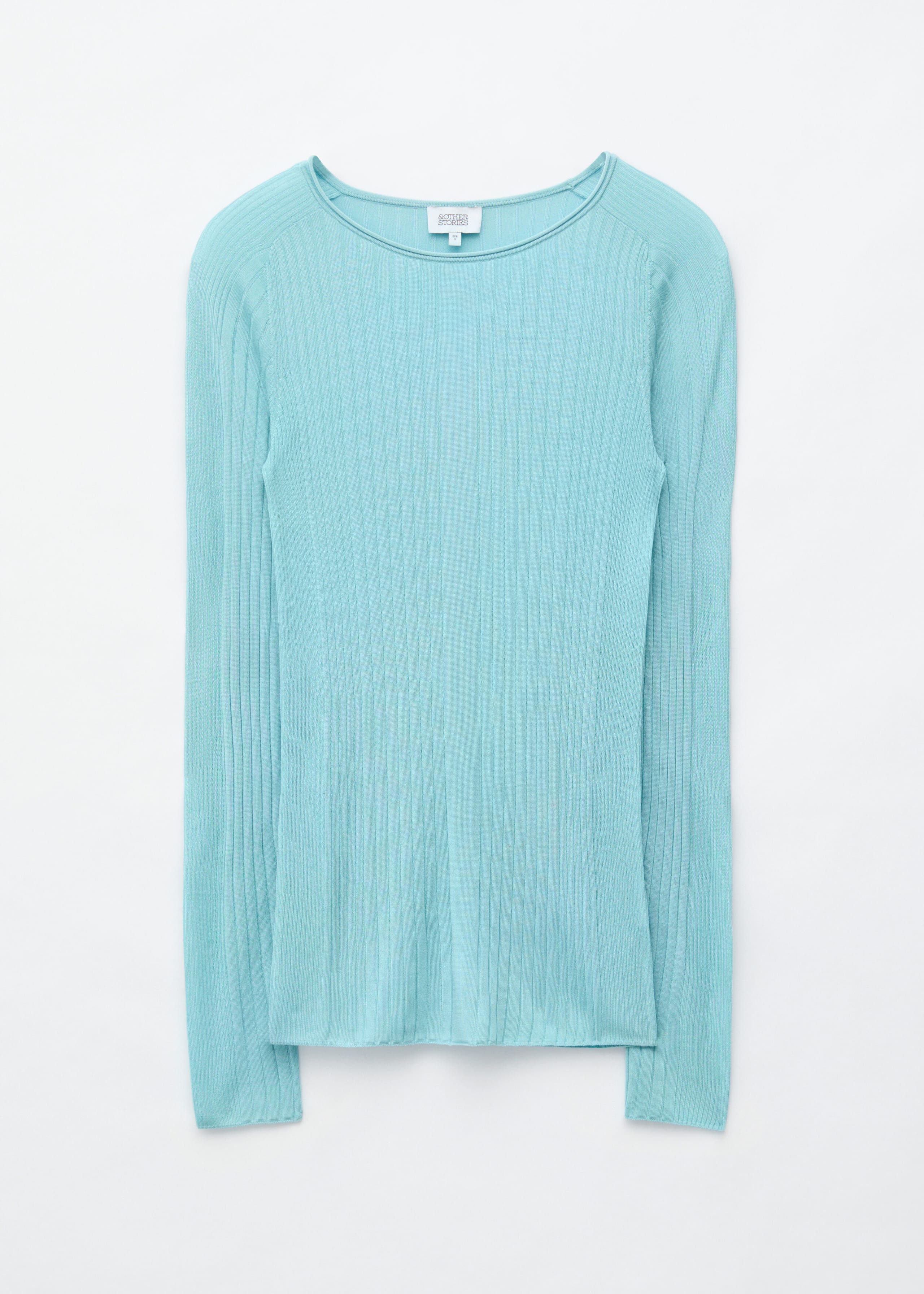 Ribbed Top - Light Turquoise - Still Life