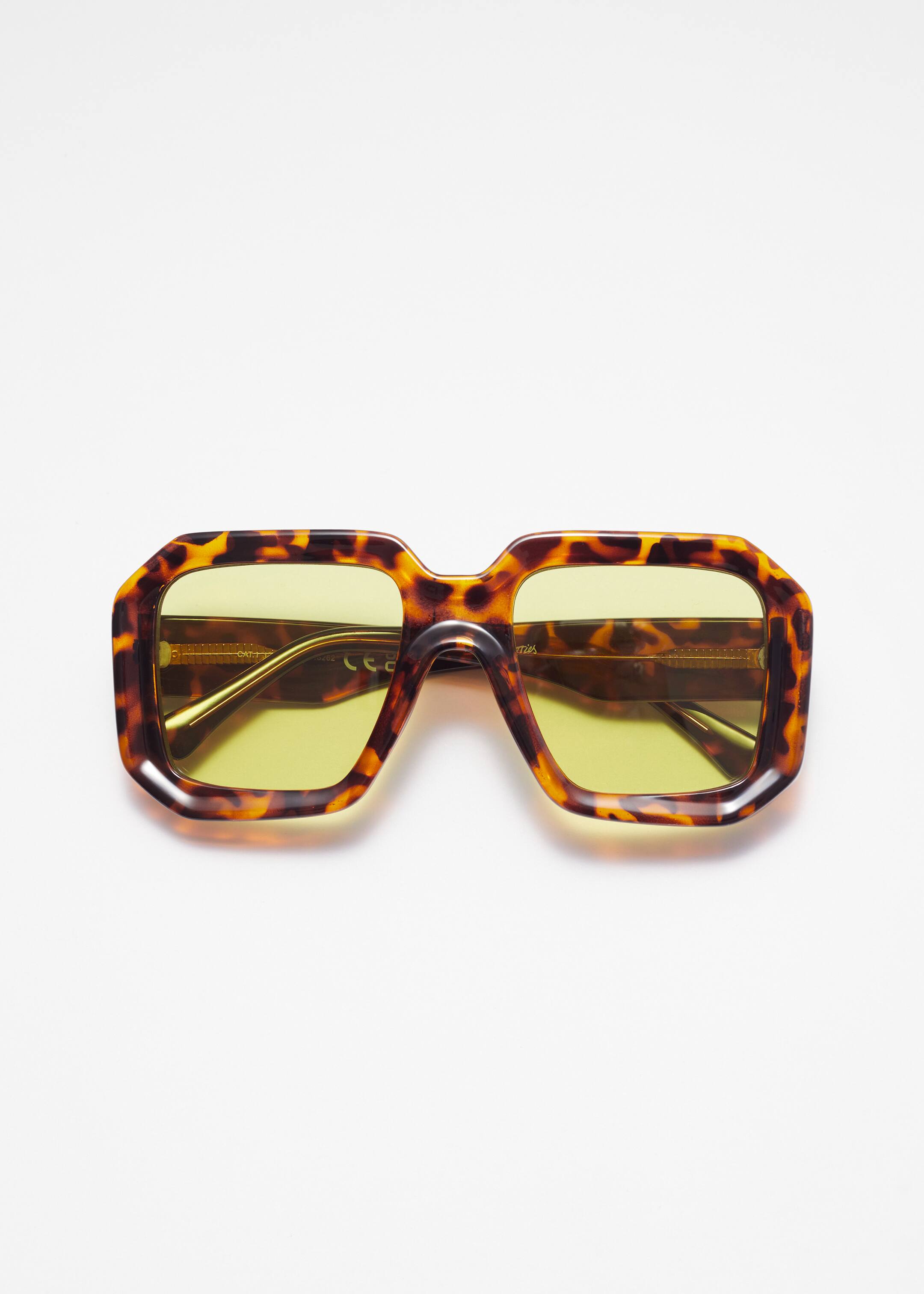 Größeres Bild ansehen: Sonnenbrille mit breitem, eckigem Rahmen - Schildpatt - Ladies | H&M DE 1