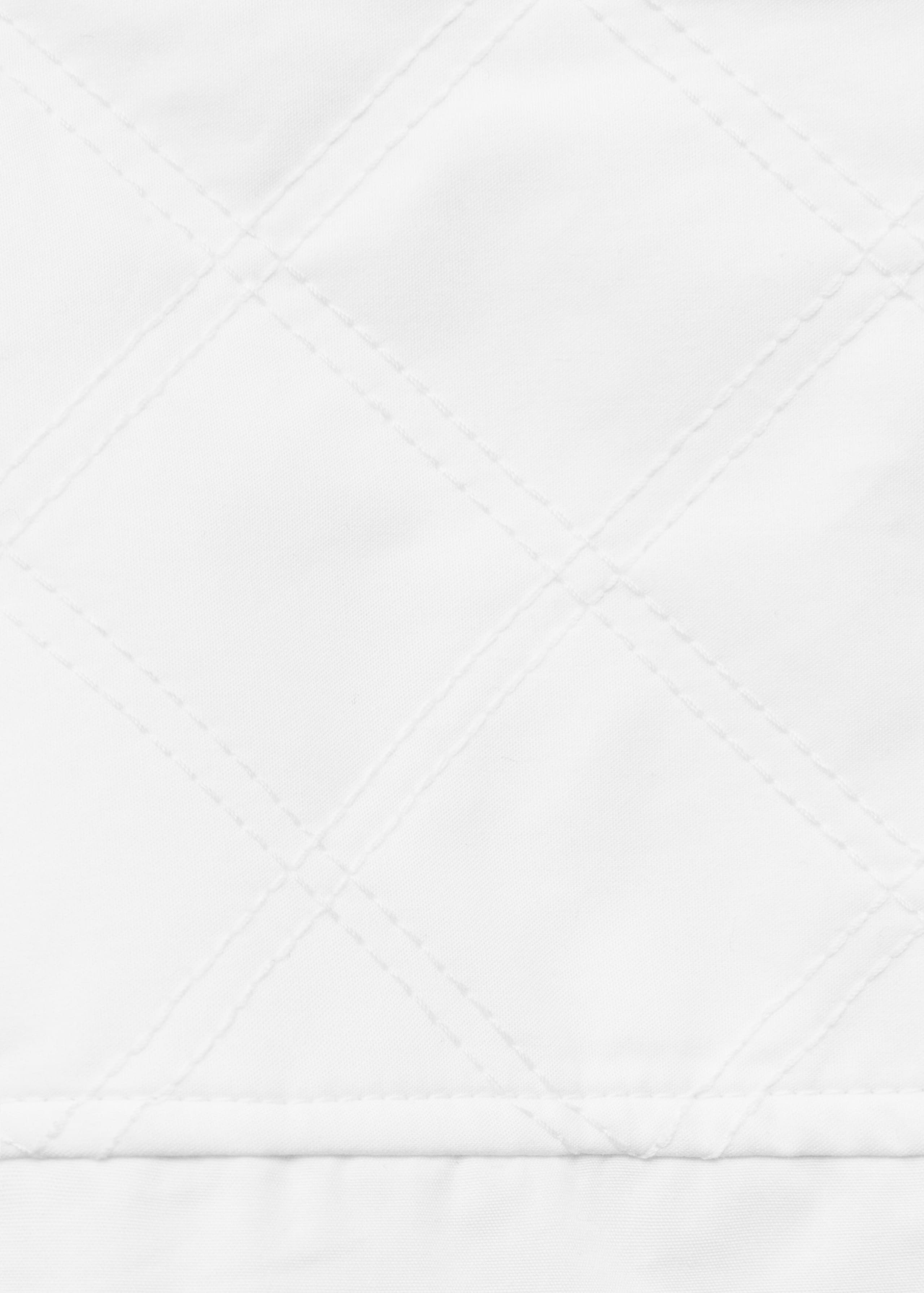 Quilted Cotton Shirt - White - Lookbook