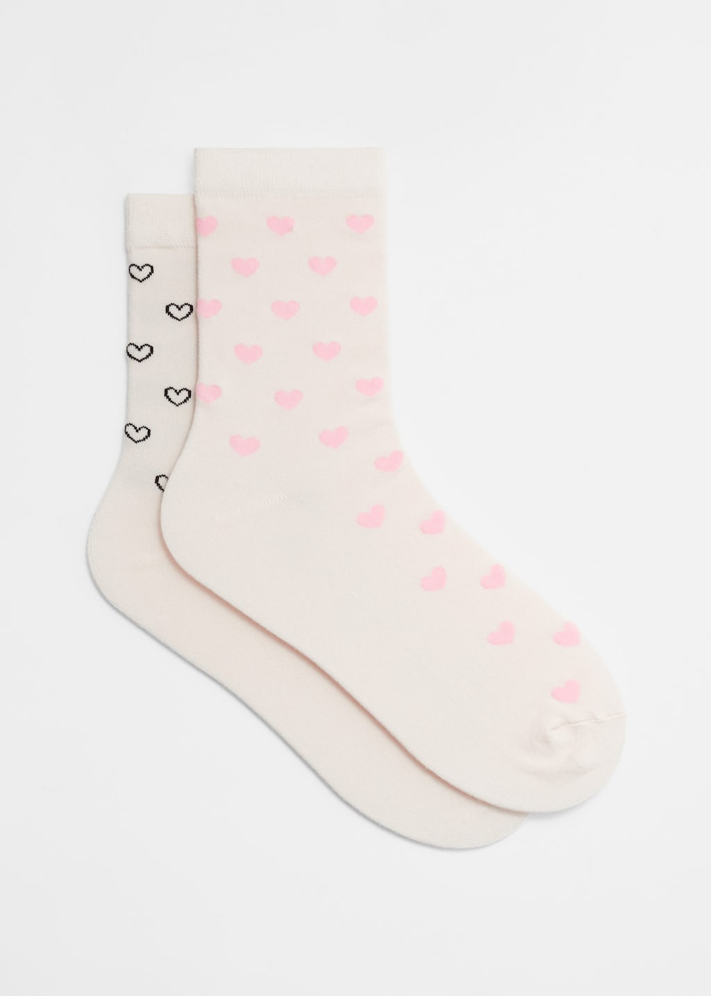 Image of 2-Pack Heart Motif Socks