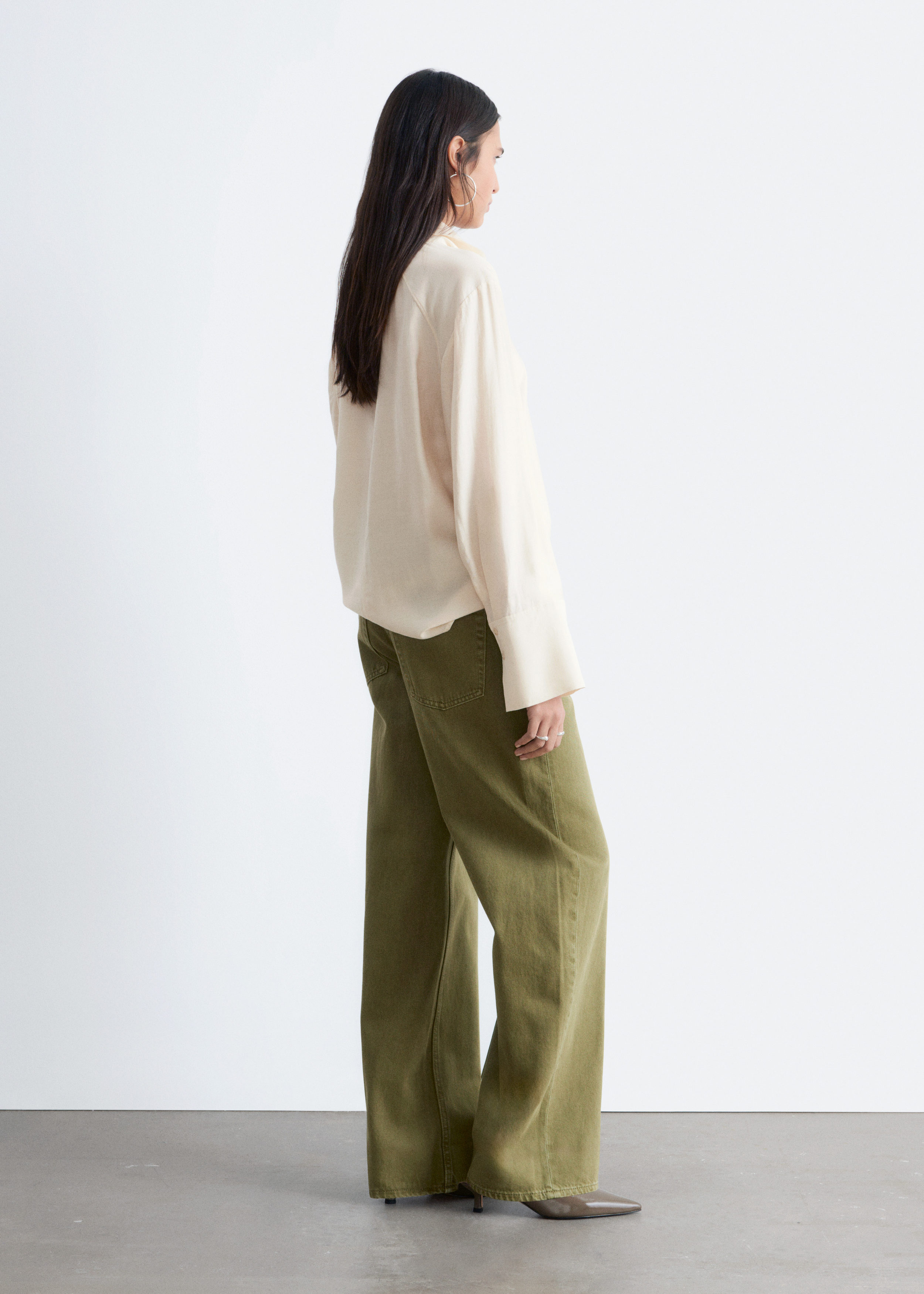 Folded Stand-Collar Blouse - Off-white - & Other Stories US