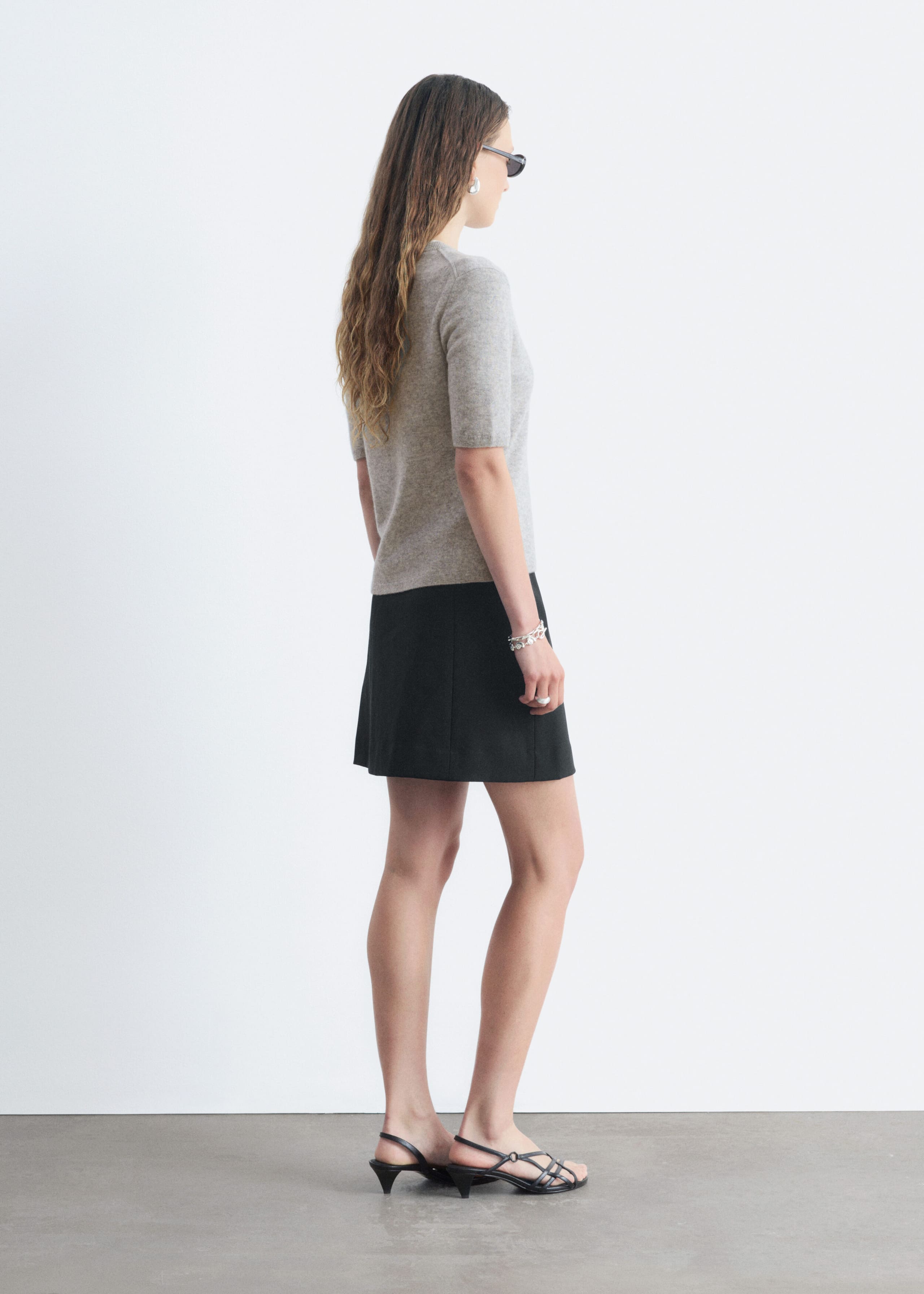Mini-jupe à taille haute - Noir - Lookbook