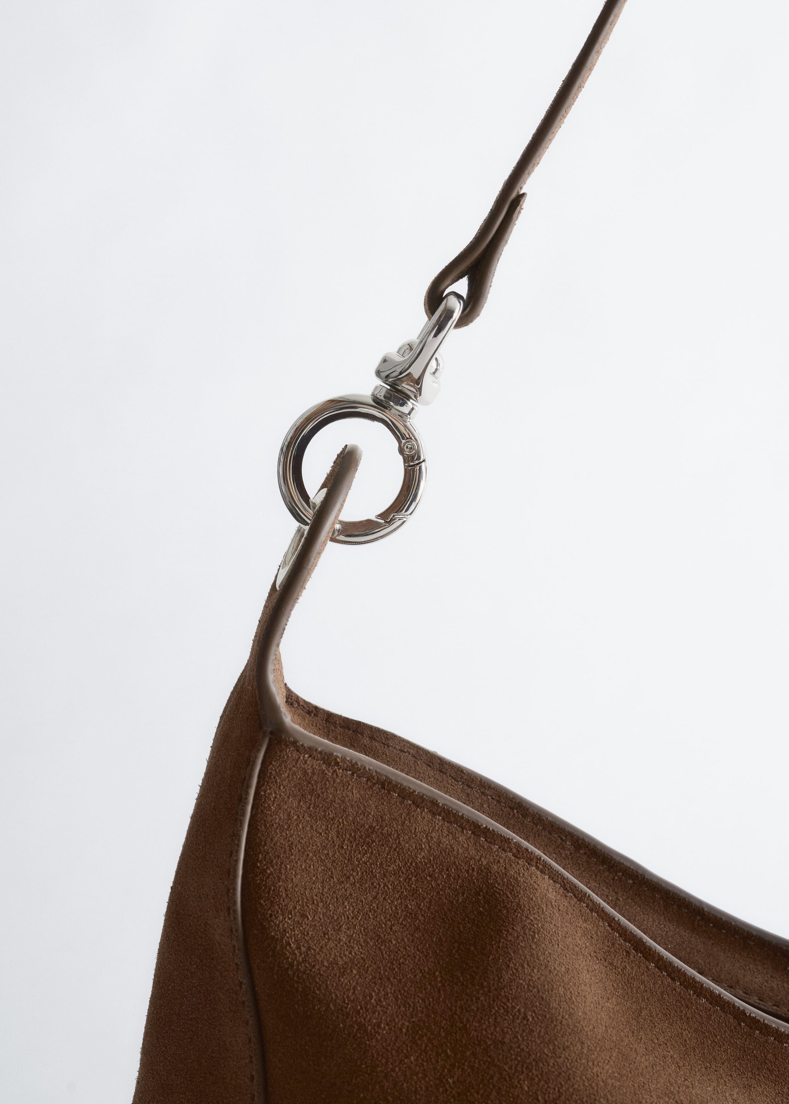 Split-Suede Carryall Bag - Dark Brown - Still Life