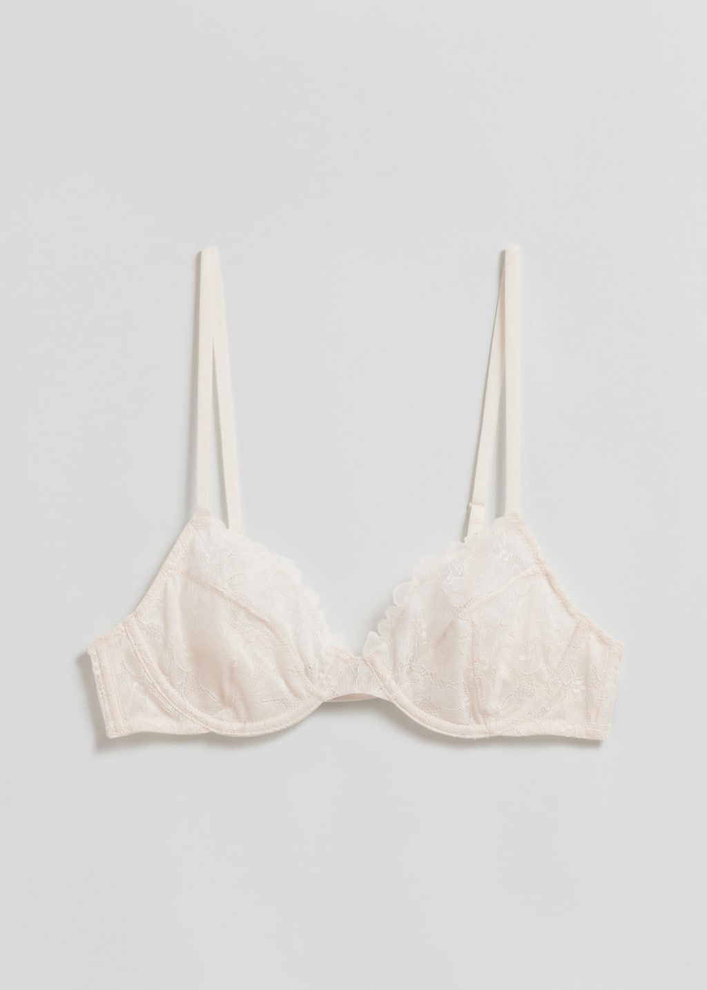 Reggiseno con ferretto e motivo floreale in pizzo - Avorio - Natura morta