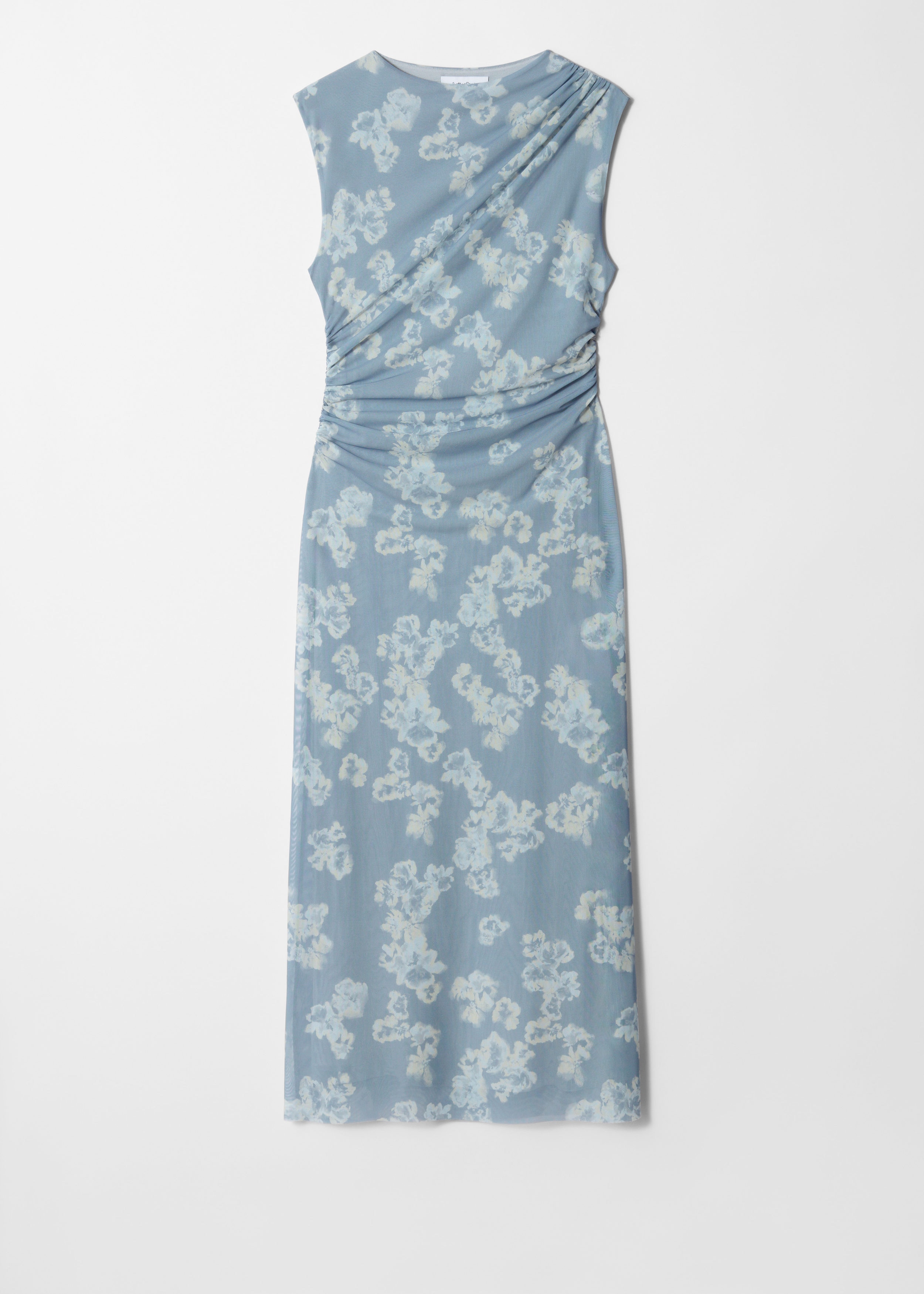 &other stroies ドレス Draped Sleeveless Midi Dress - Dusty Blue Floral - & Other Stories US