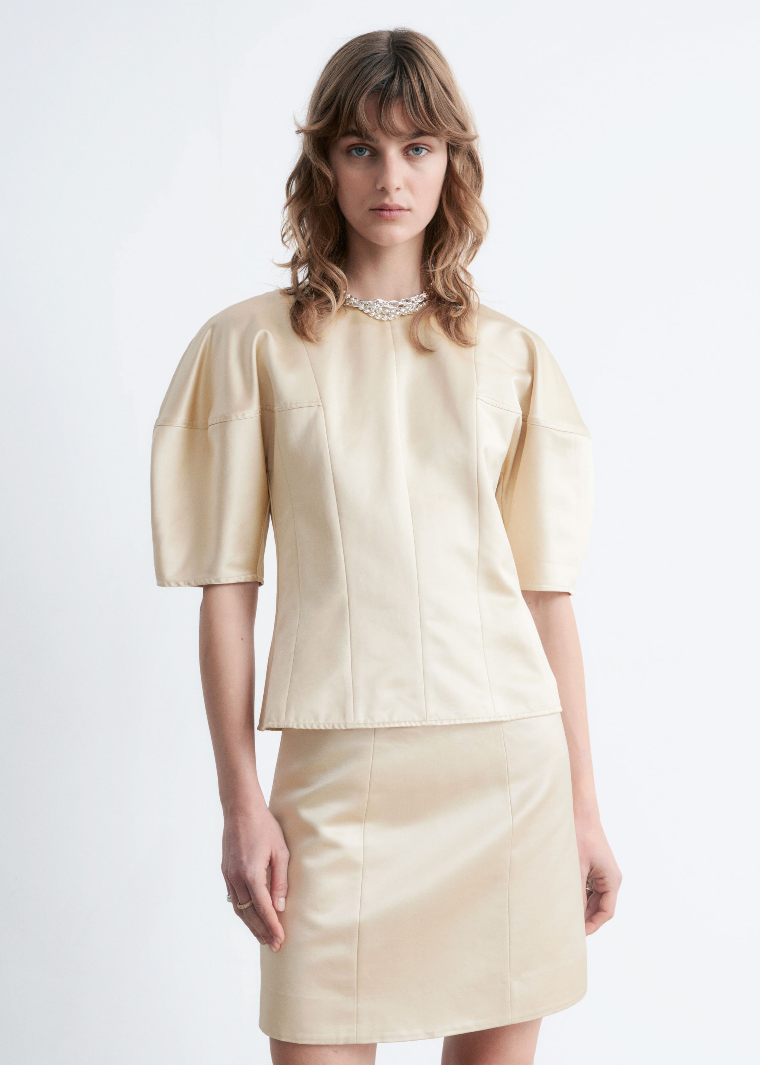 Image of Satin Mini Skirt