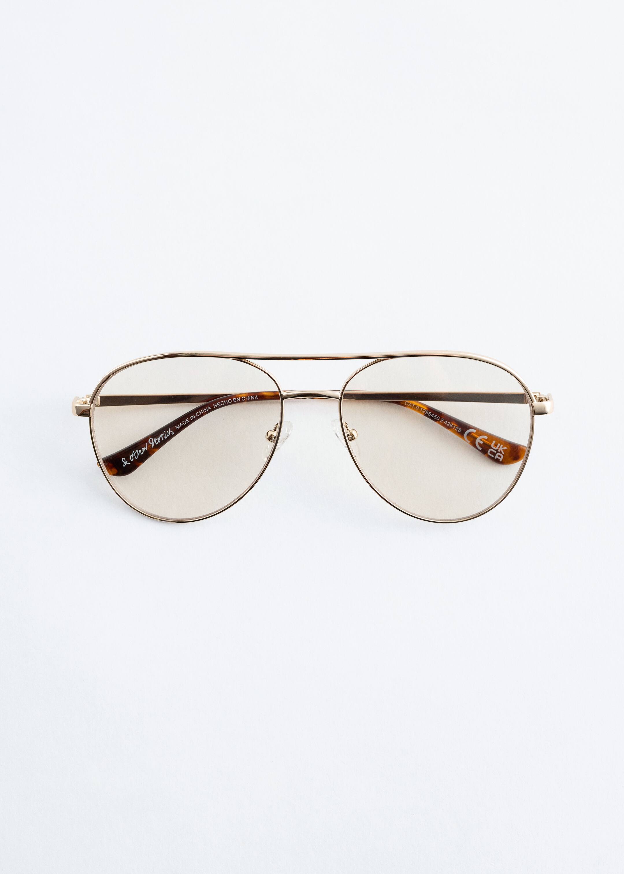 Ver imagen más grande: Gafas de sol con montura fina tipo aviador - Dorado/Transparente - MUJER | H&M ES 3