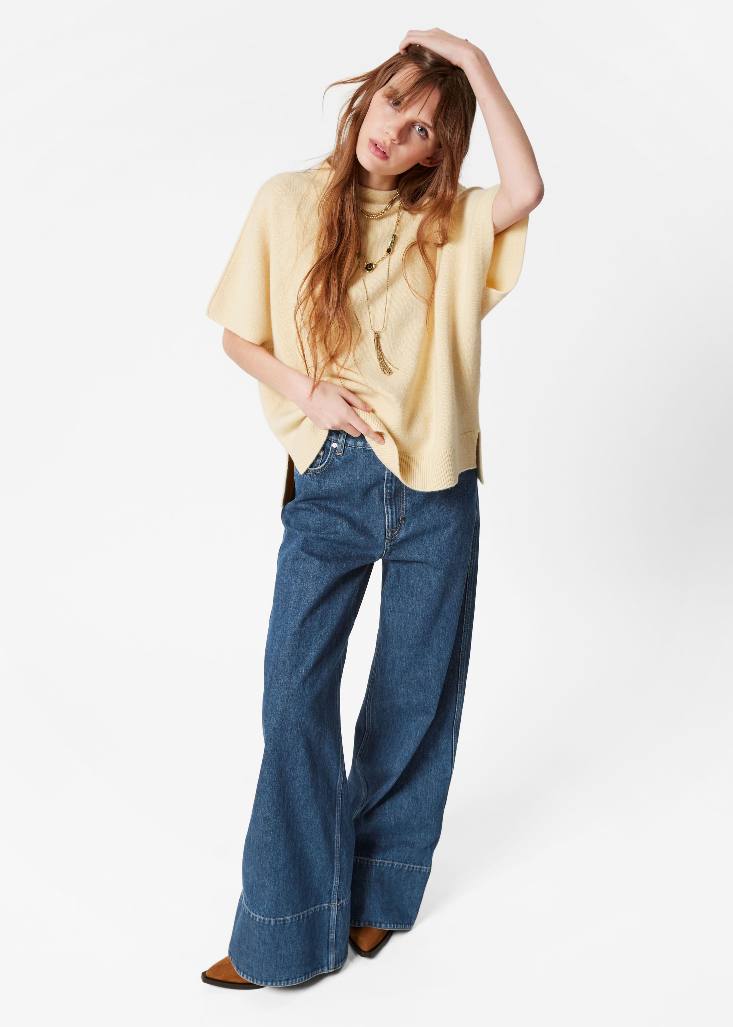 Top de punto de lana - Gris claro - Lookbook