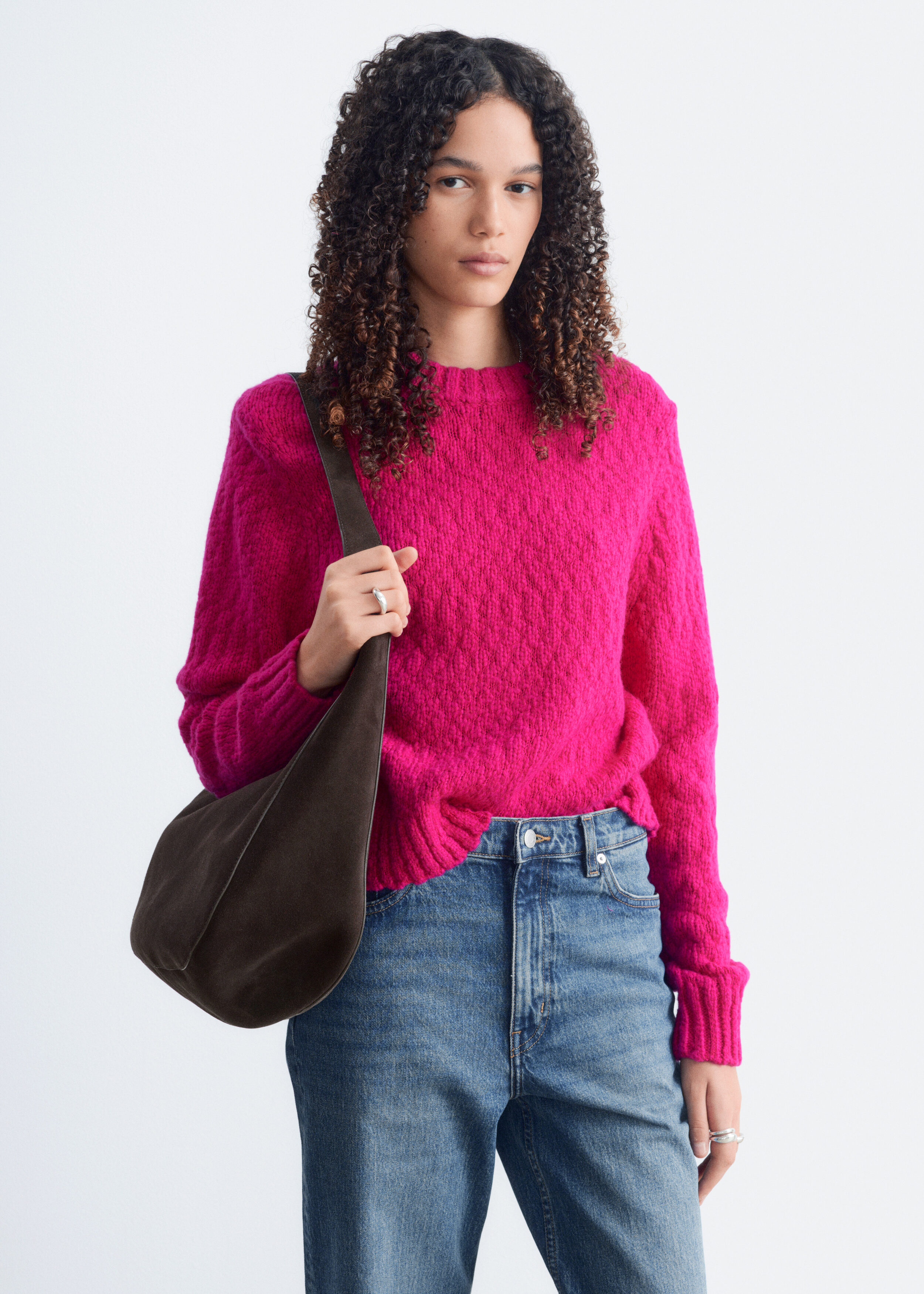 Wool-Cotton Bouclé Jumper