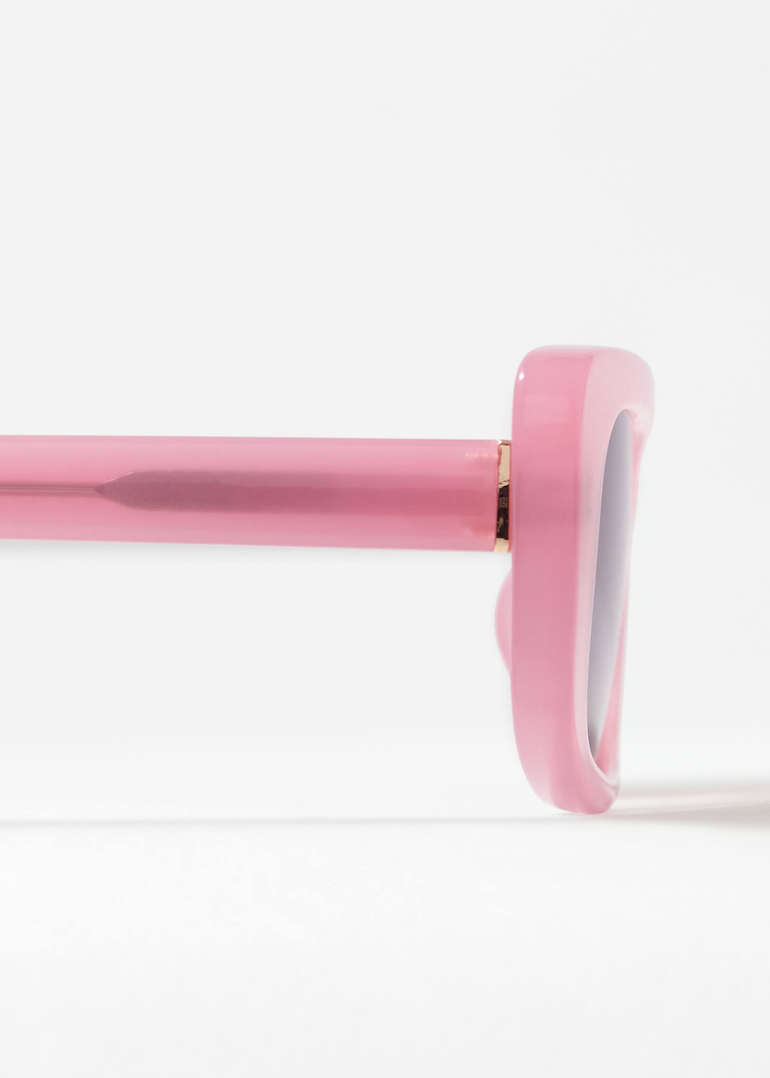 Ochelari de soare Cat-Eye alungiți - Roz deschis/Negru - 4