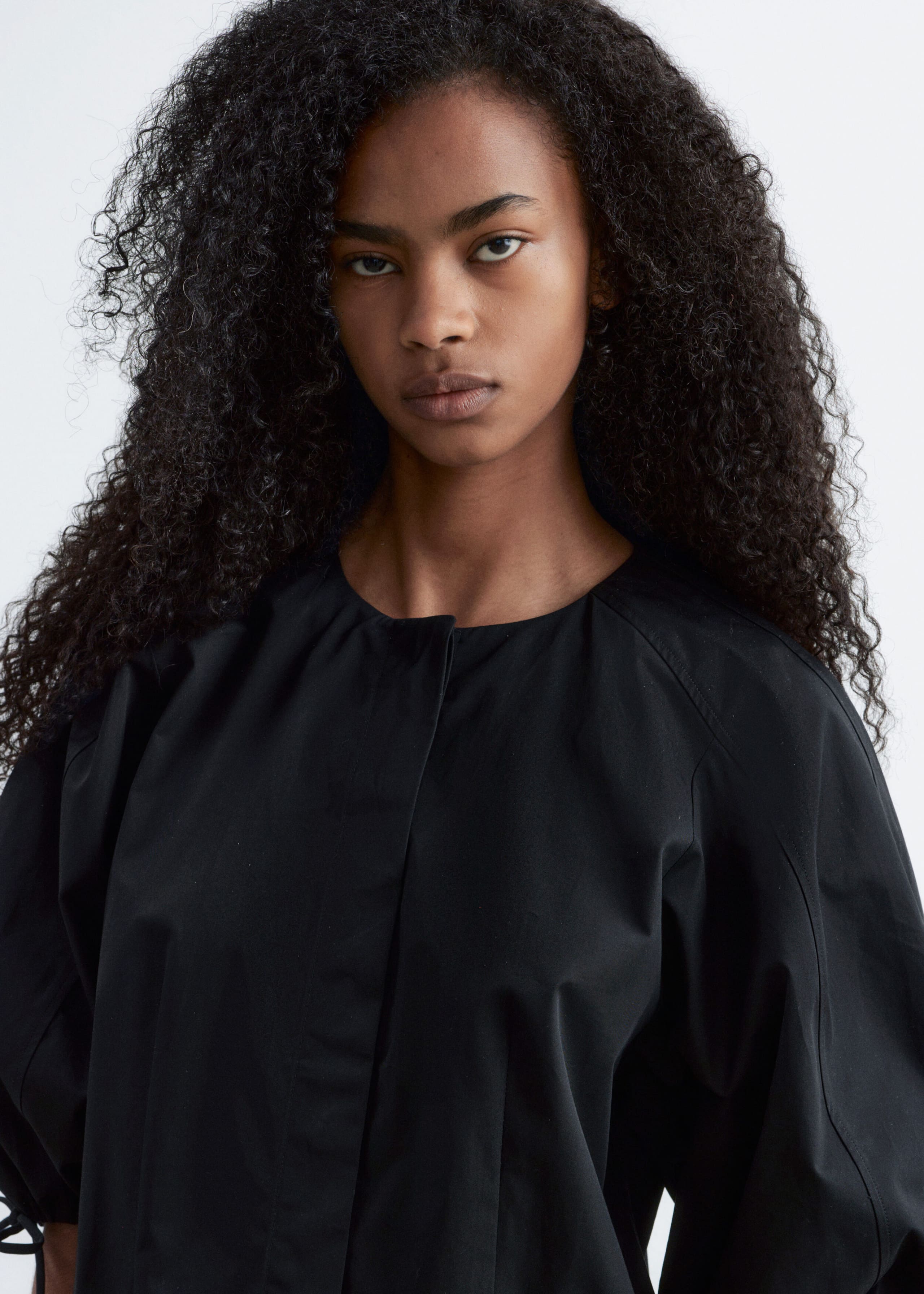 Image of Volume-Sleeve Mini Dress