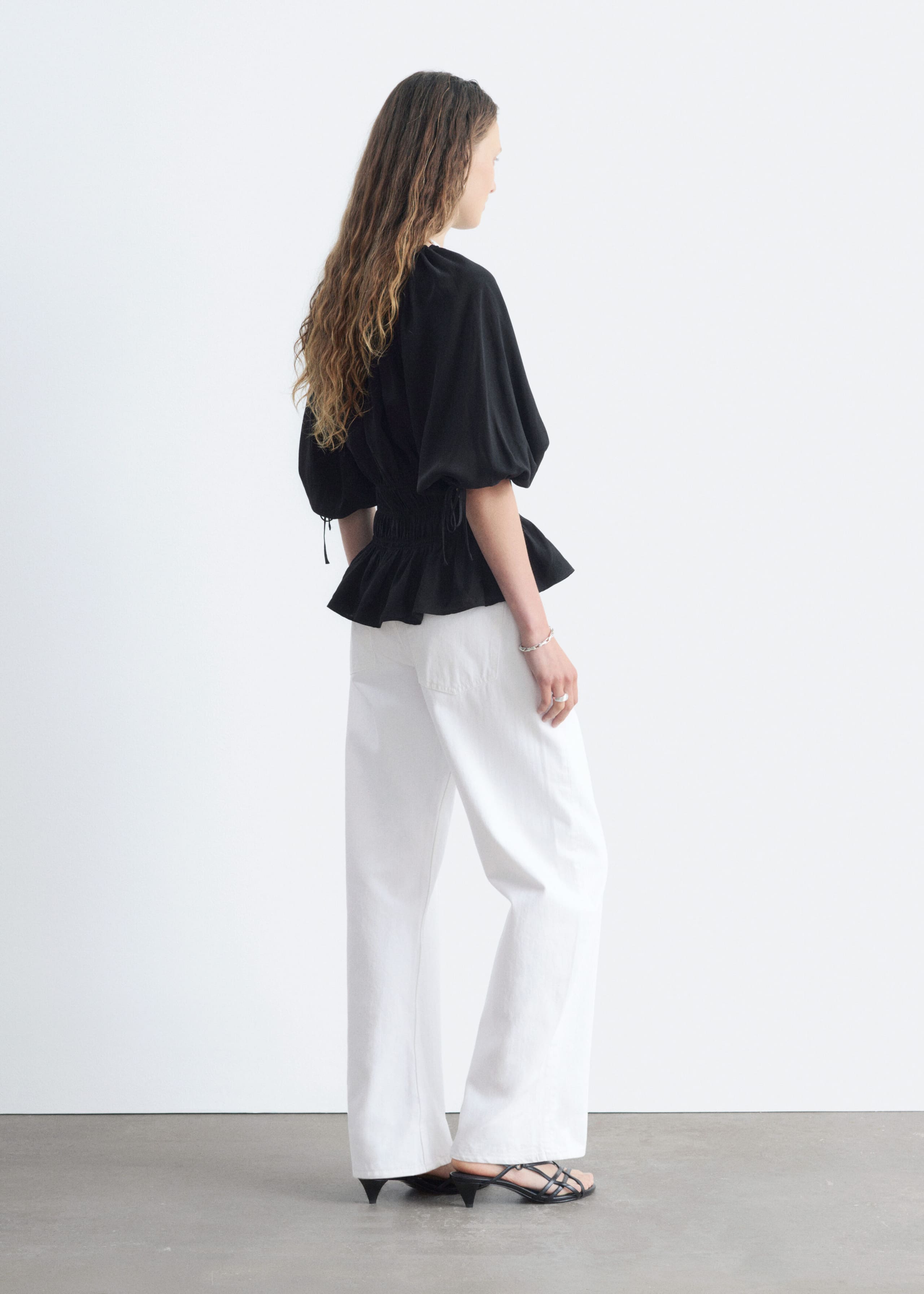 Smocked Blouse - Black - Still Life