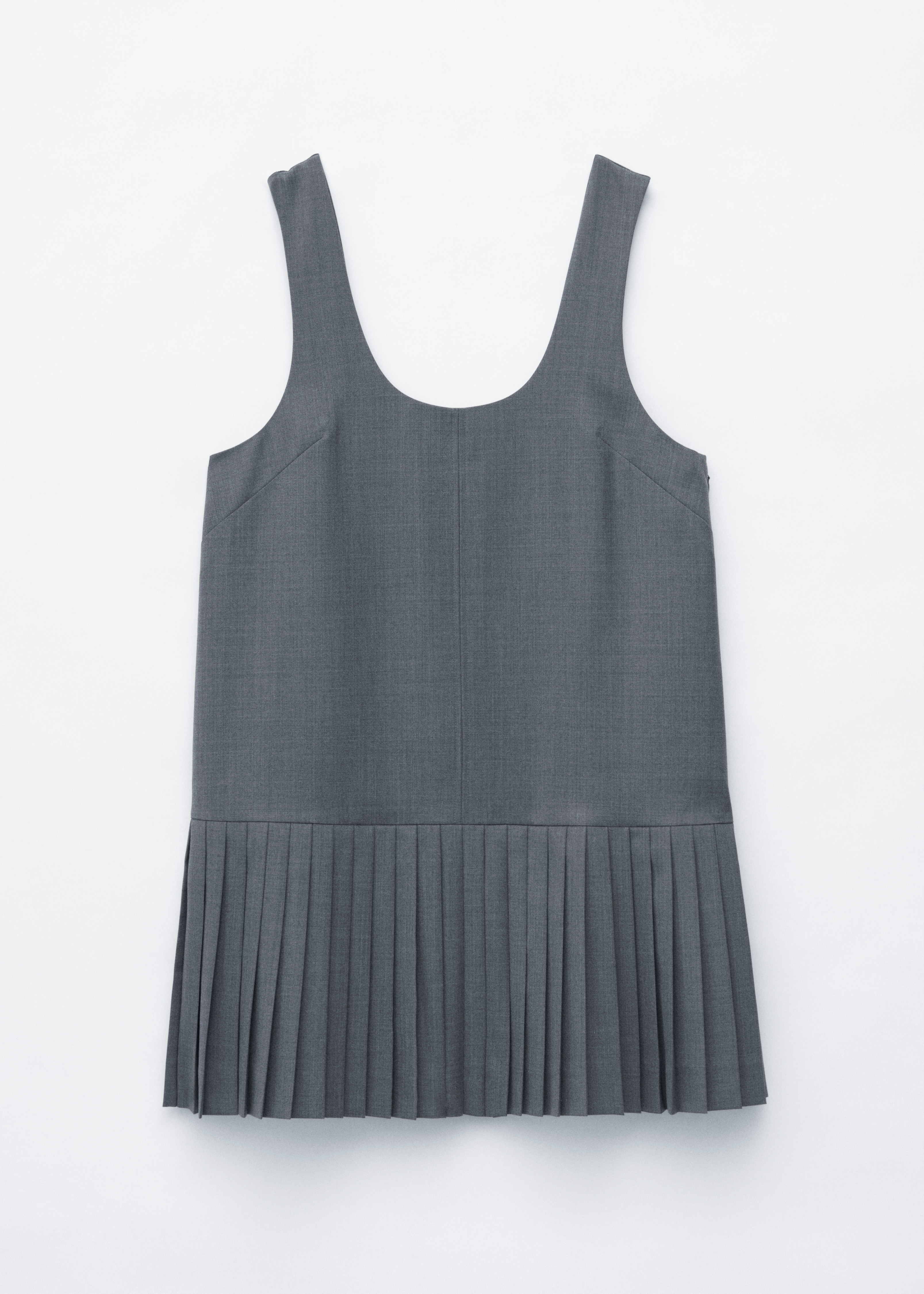Robe plissée à superpositions - Gris