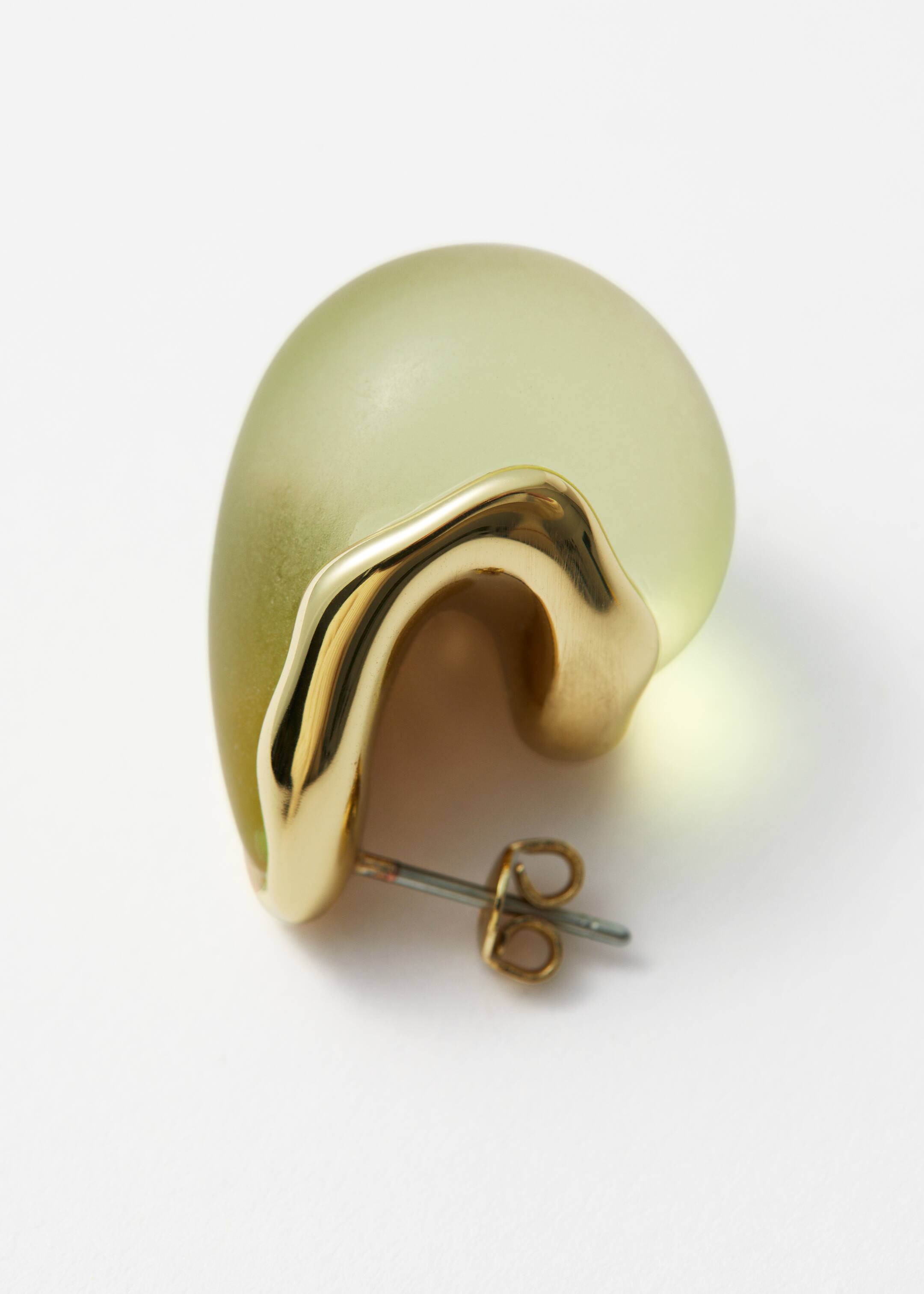 Visualizza immagine più grande: Orecchini chunky a goccia con dettaglio in metallo - Verde chiaro - DONNA | H&M IT 2