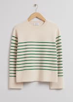 Cream/Green Striped
