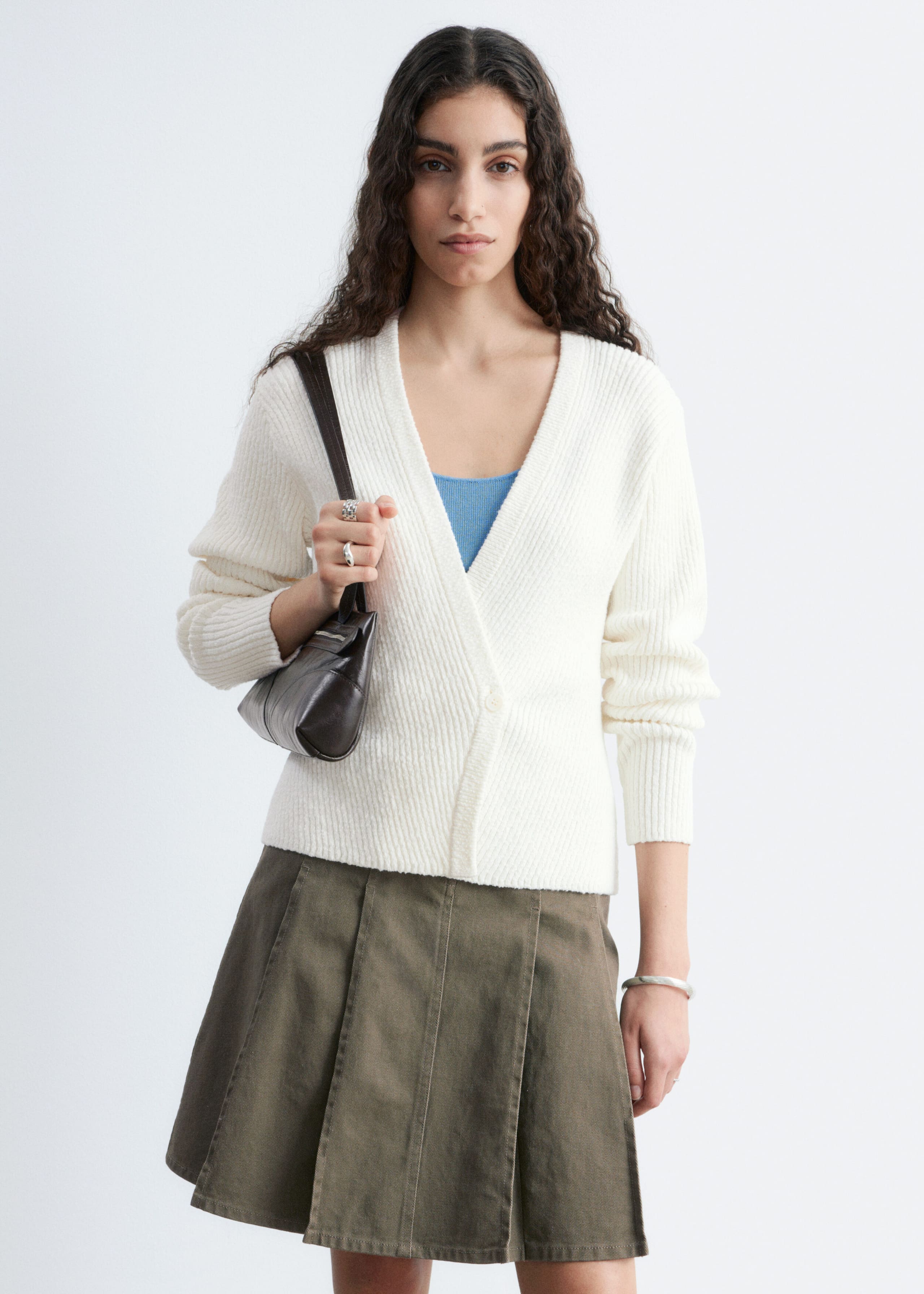 Image of Ribbed Cotton Cardigan
