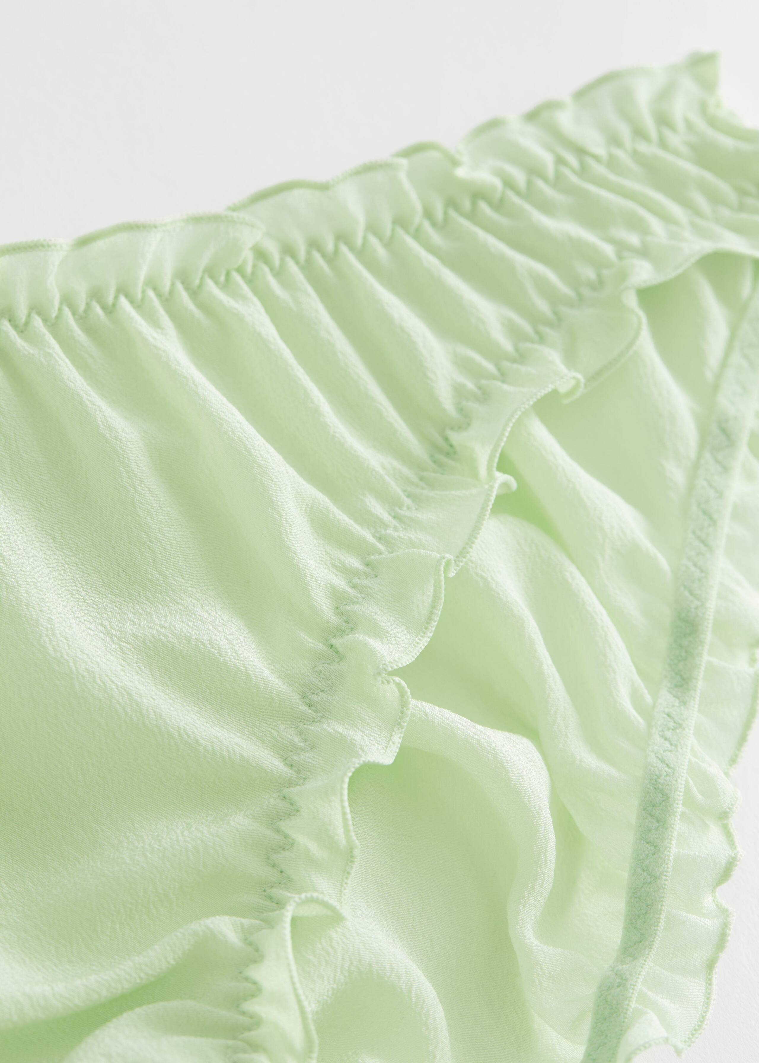 Ruffled Mulberry Silk Briefs - {{variantName}} - Descrizione dettagliata