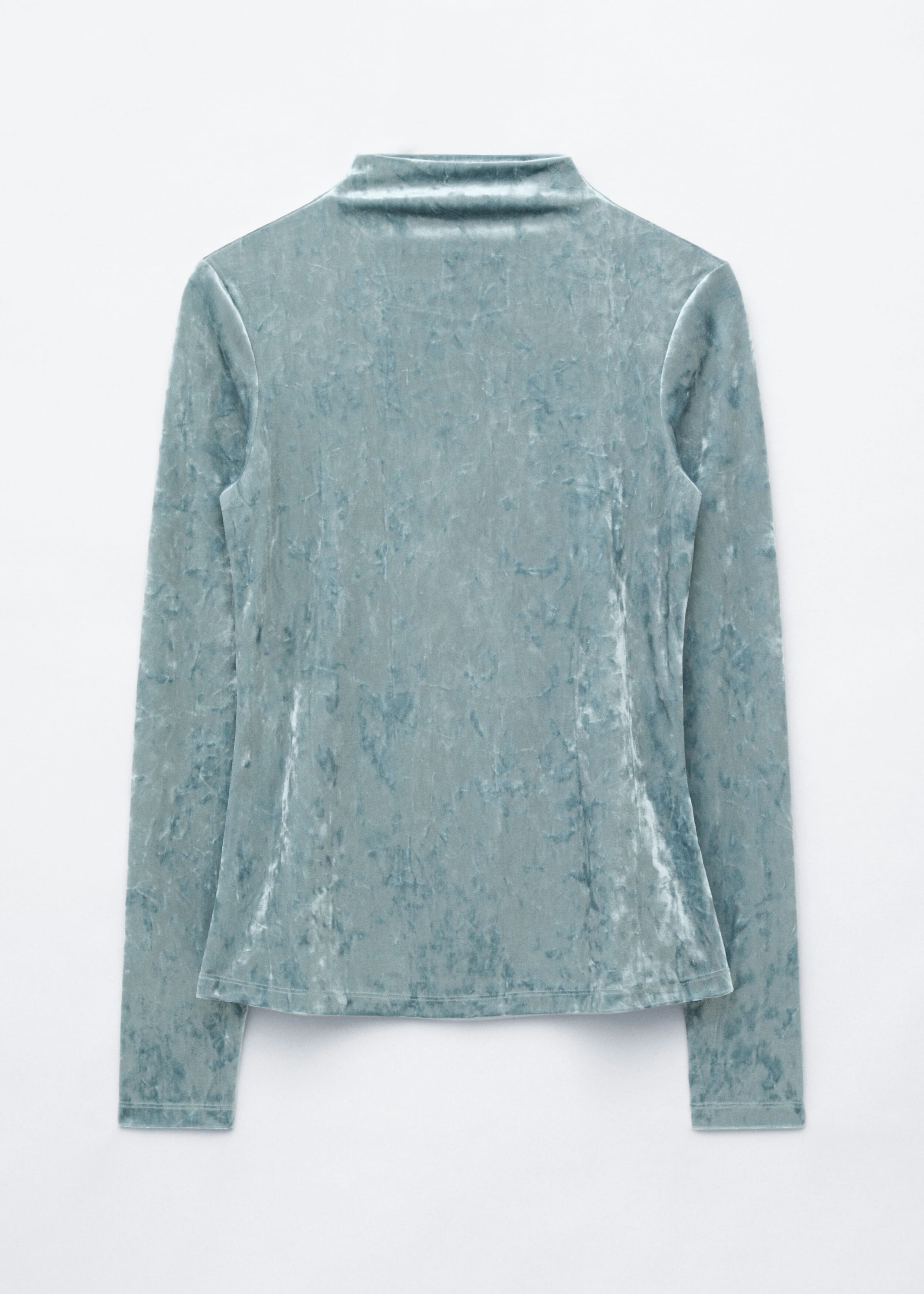 Velvet Mock Neck Top - Turquoise - Still Life