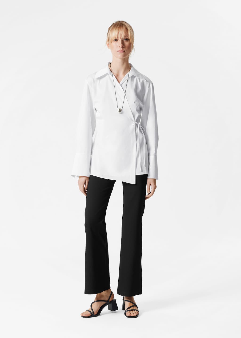 Kopertowa koszula – Biały – Lookbook