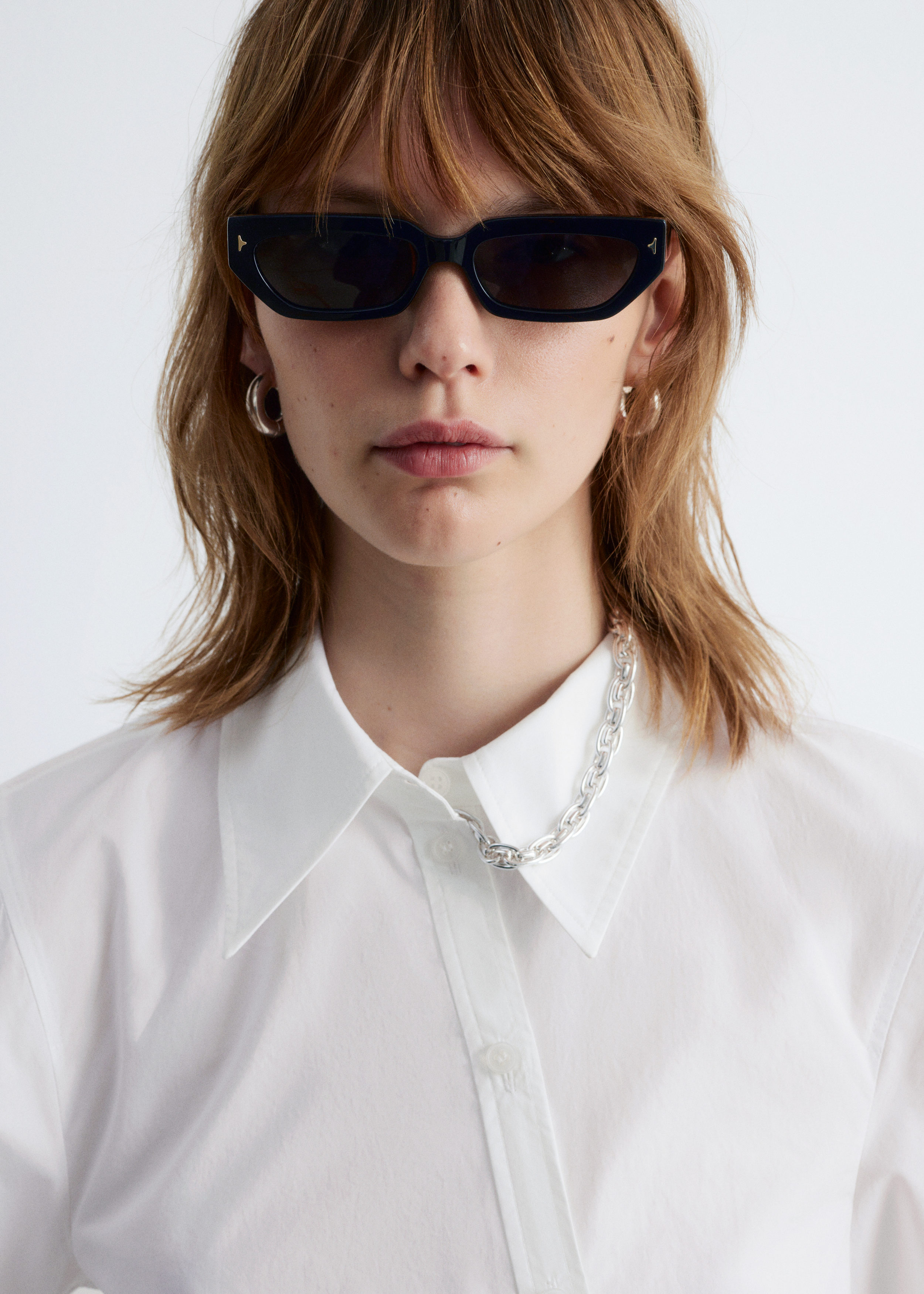 Image of Camisa asimétrica de algodón