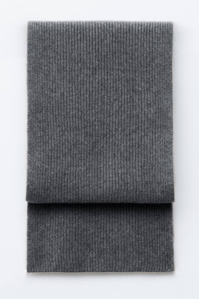Cashmere Knit Scarf - Grey/Blue/Blue/Black/Green/Navy Blue - 1