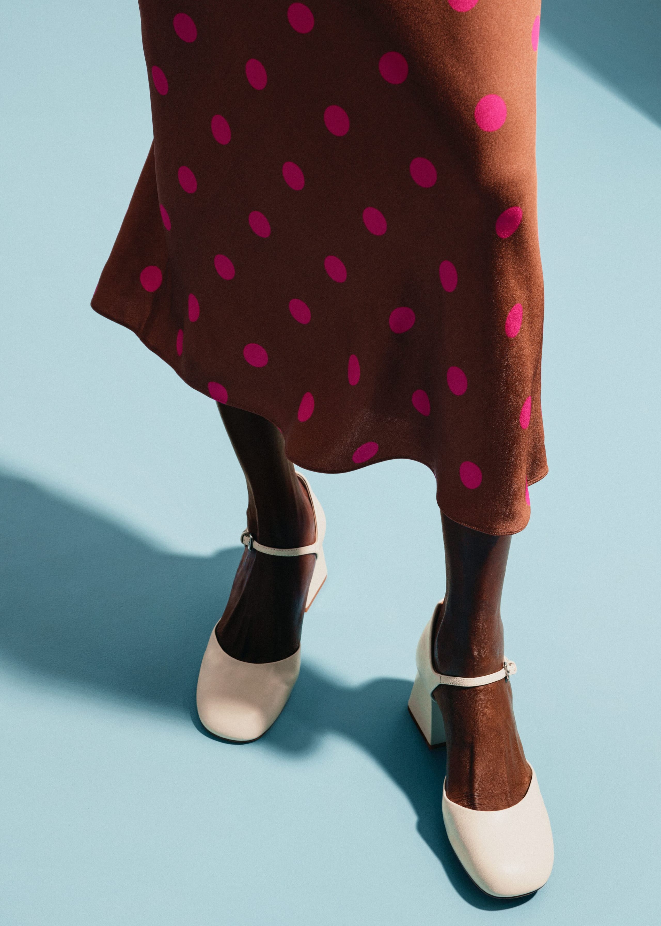 Block Heel Leather Pump - Off White - Still Life