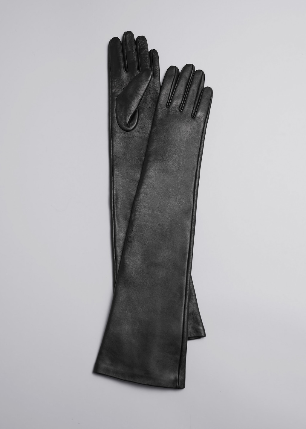 Long Leather Gloves - Black - Still Life