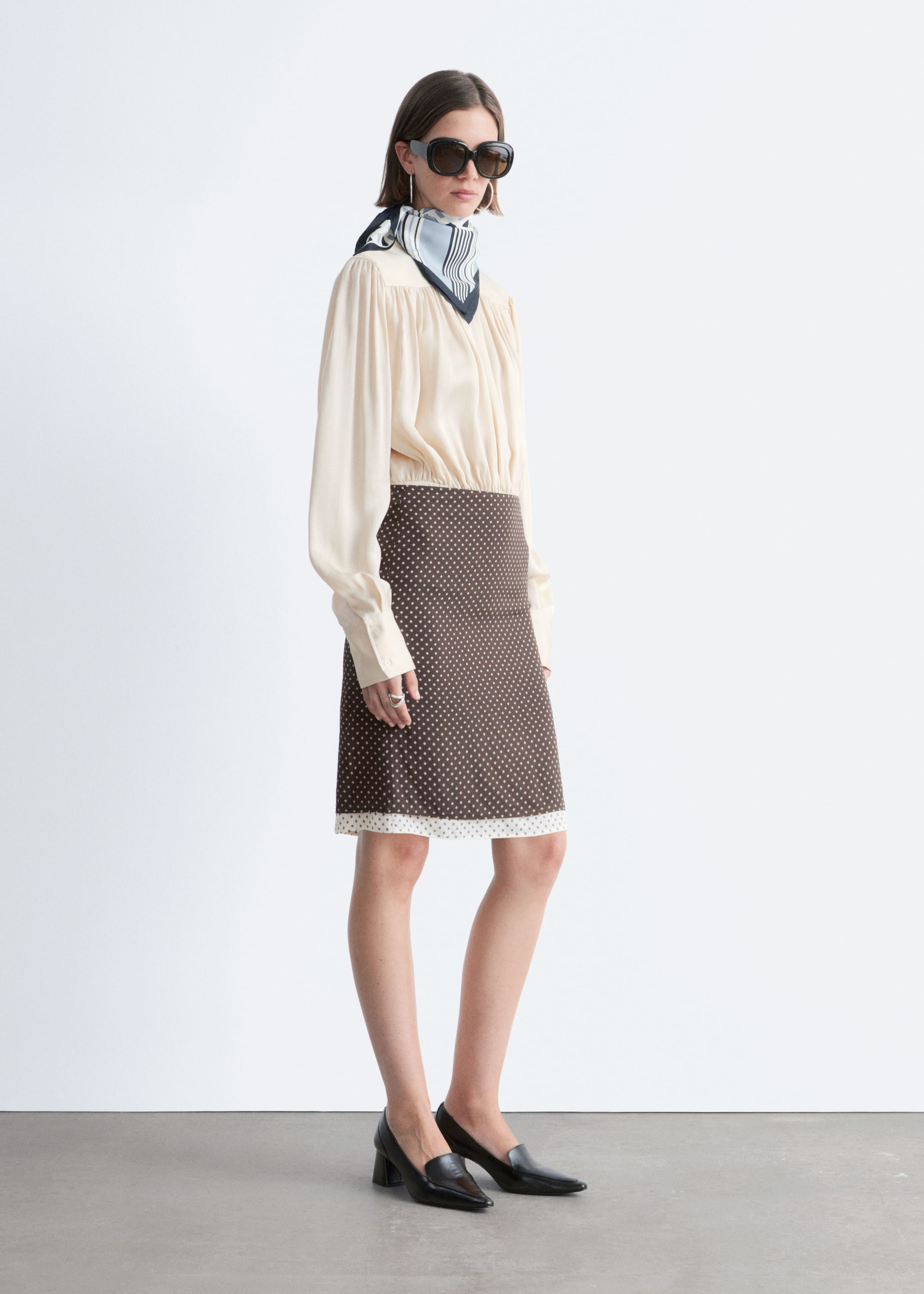 Image of Knee-Length Slip Skirt