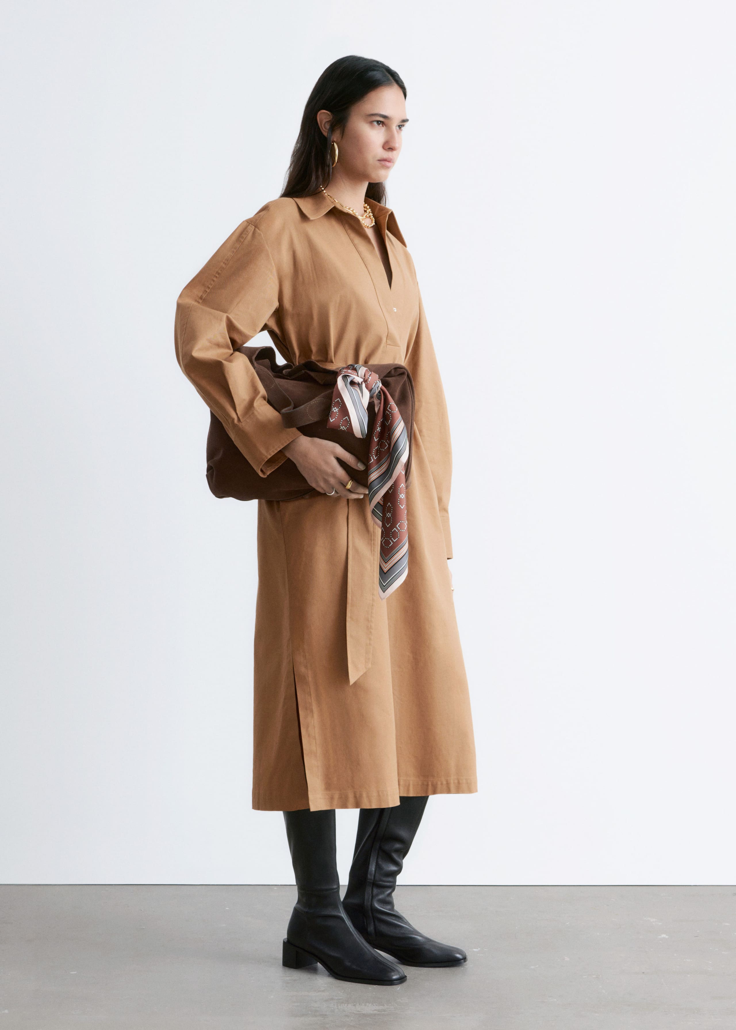 Image of Belted Midi dress