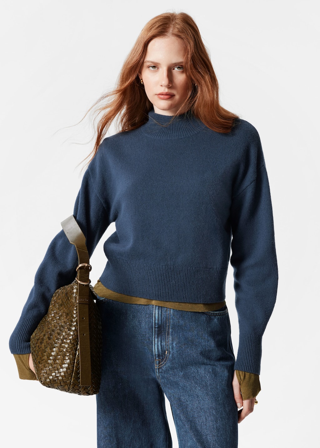 Pullover a lupetto - Blu scuro - Lookbook