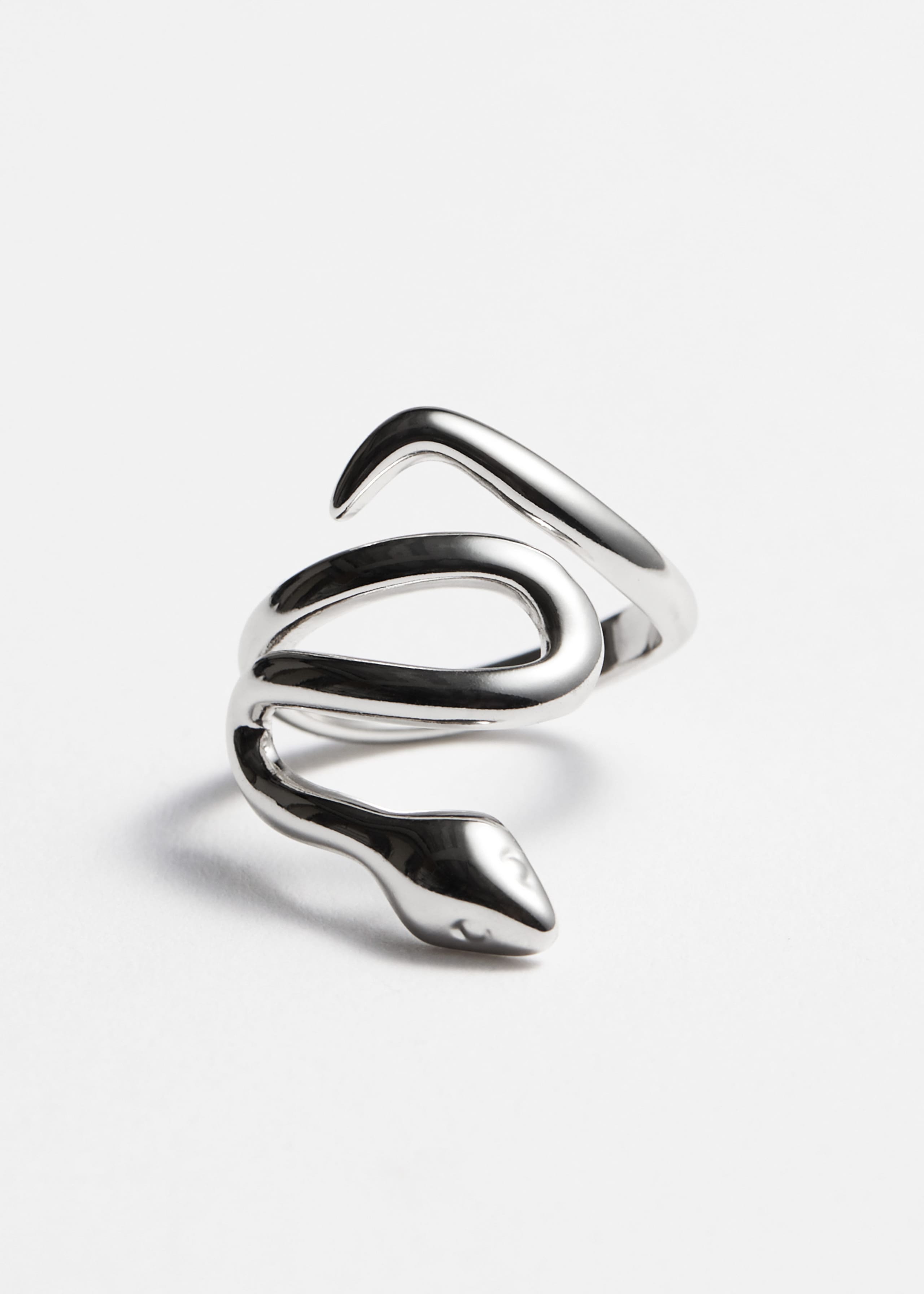 Image of Crystal-Encrusted Snake Ring