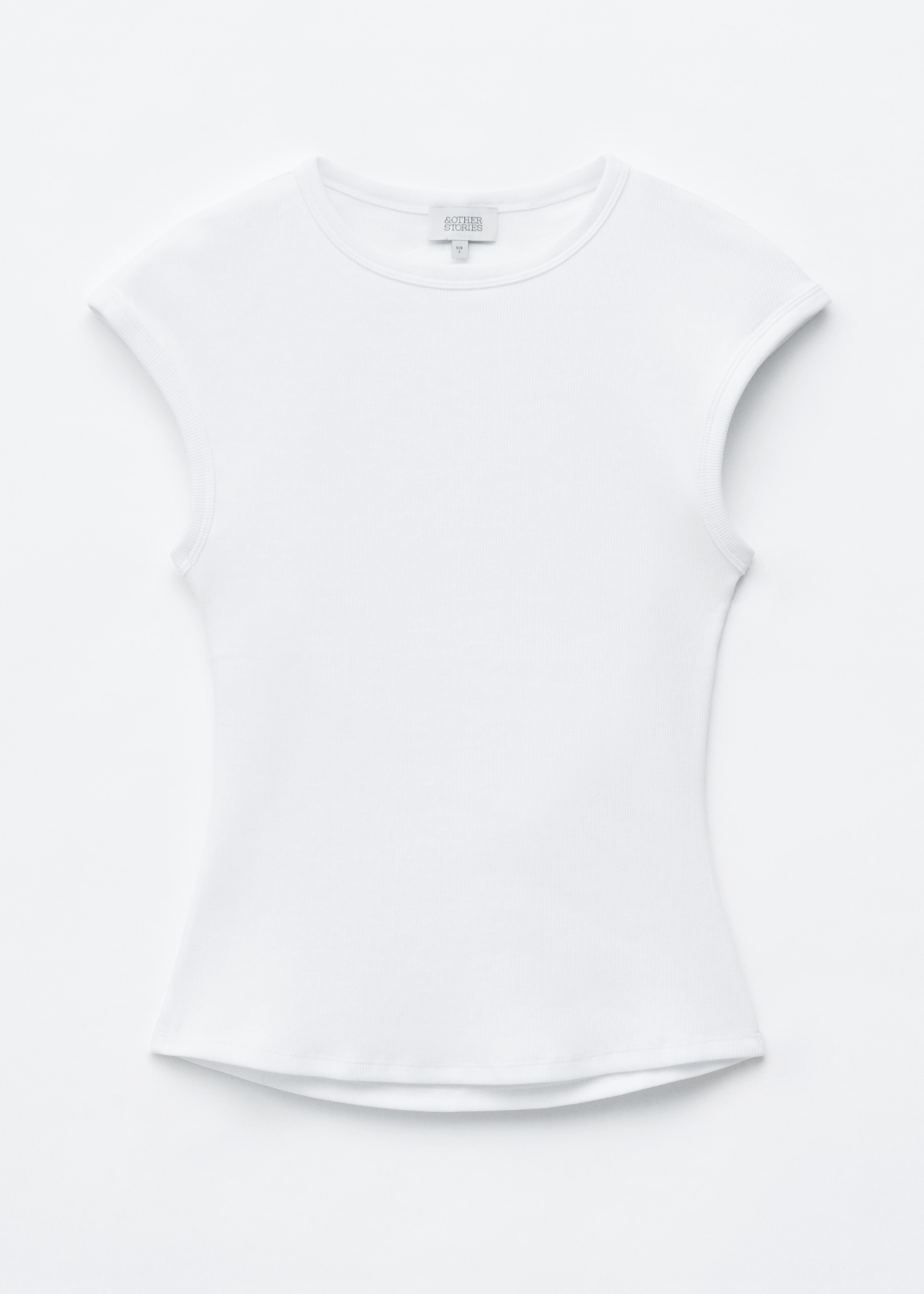 Maglia a coste con apertura sul retro - Bianco/Nero