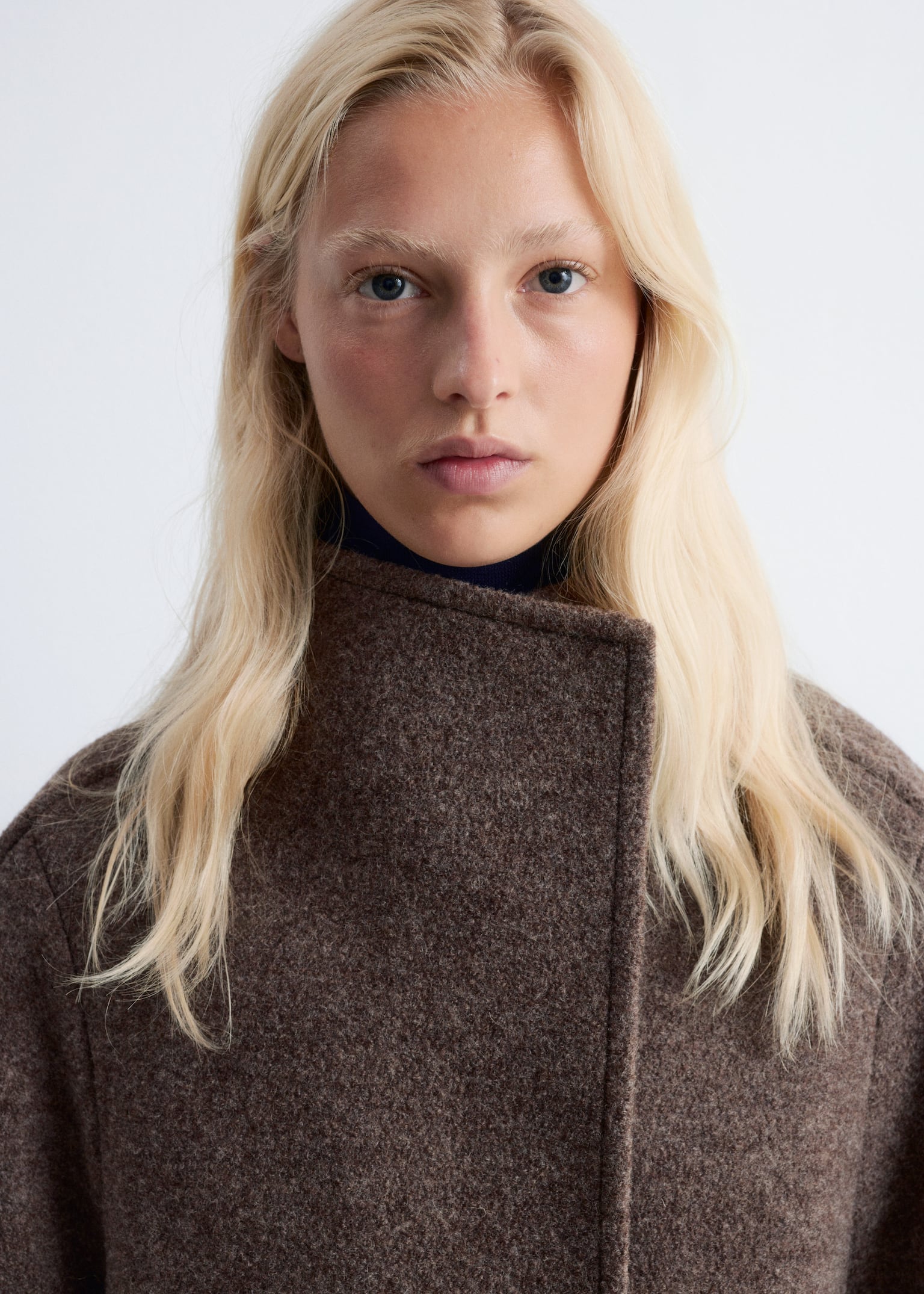 Asymmetric Wool Jacket - Mole - 4