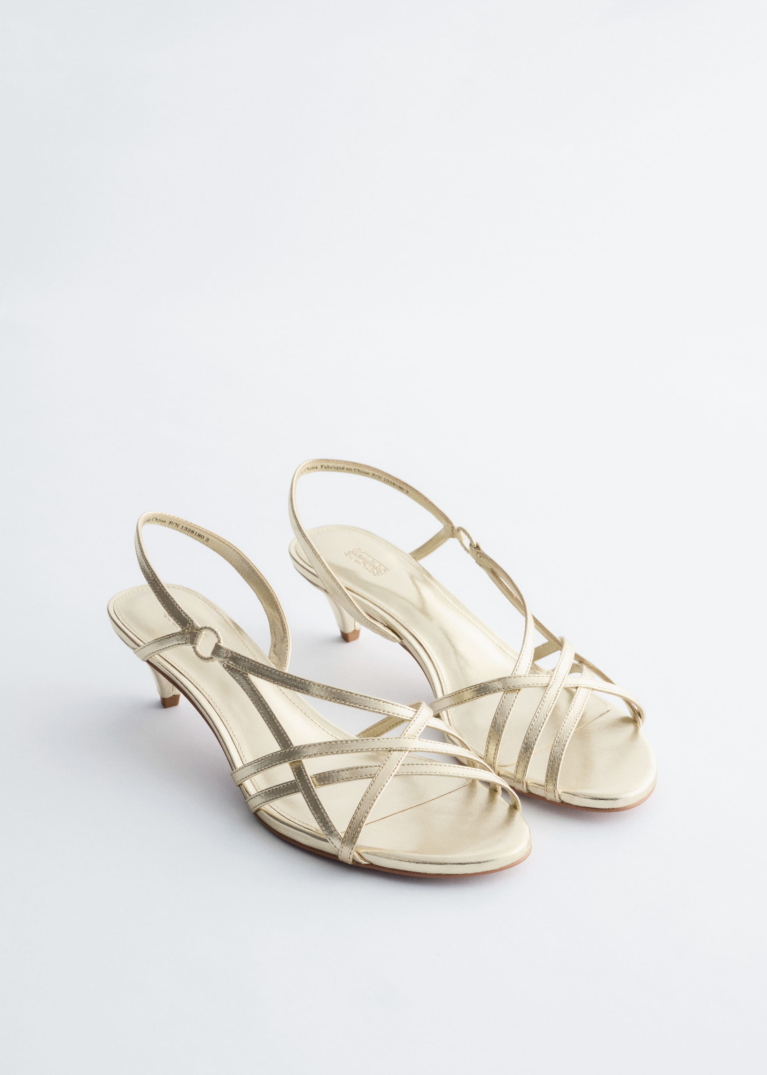 Strappy Leather Sandals - Gold - Still Life