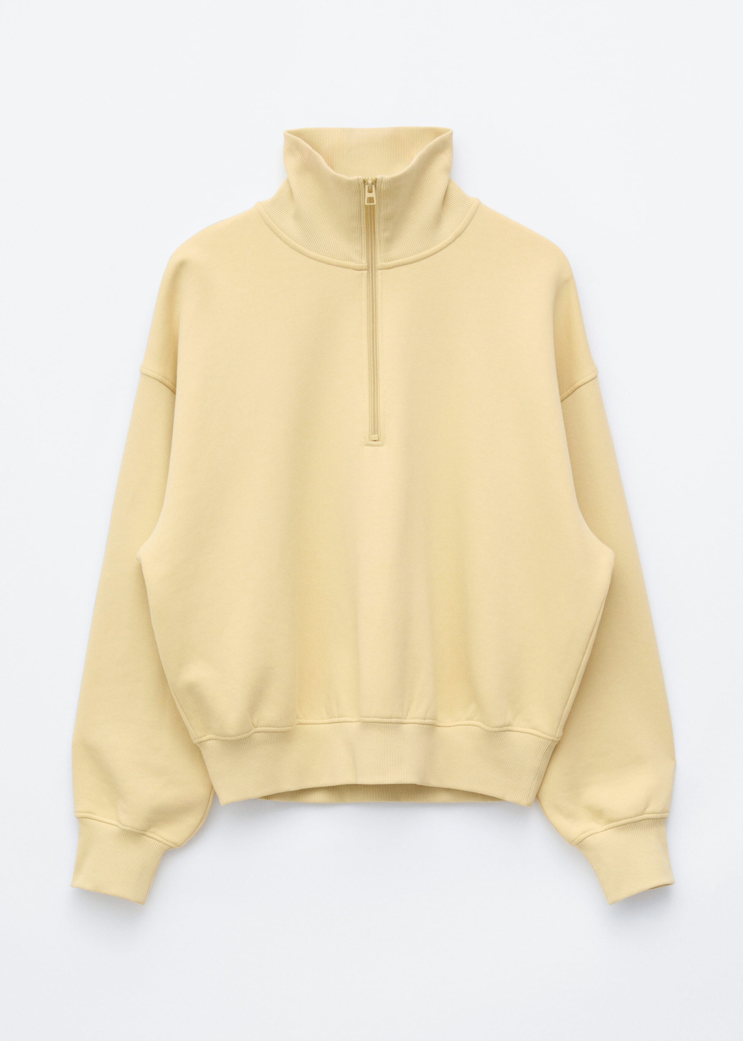 Half-Zip Cotton Sweatshirt - Cream - Still Life