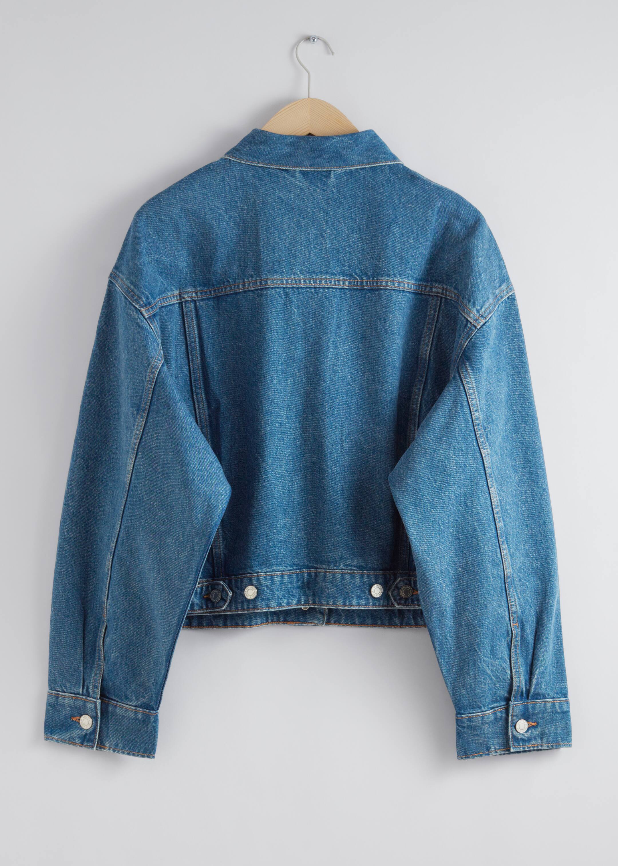 View larger image: Boxy Denim Jacket - Mid Blue - Ladies | H&M GB 2